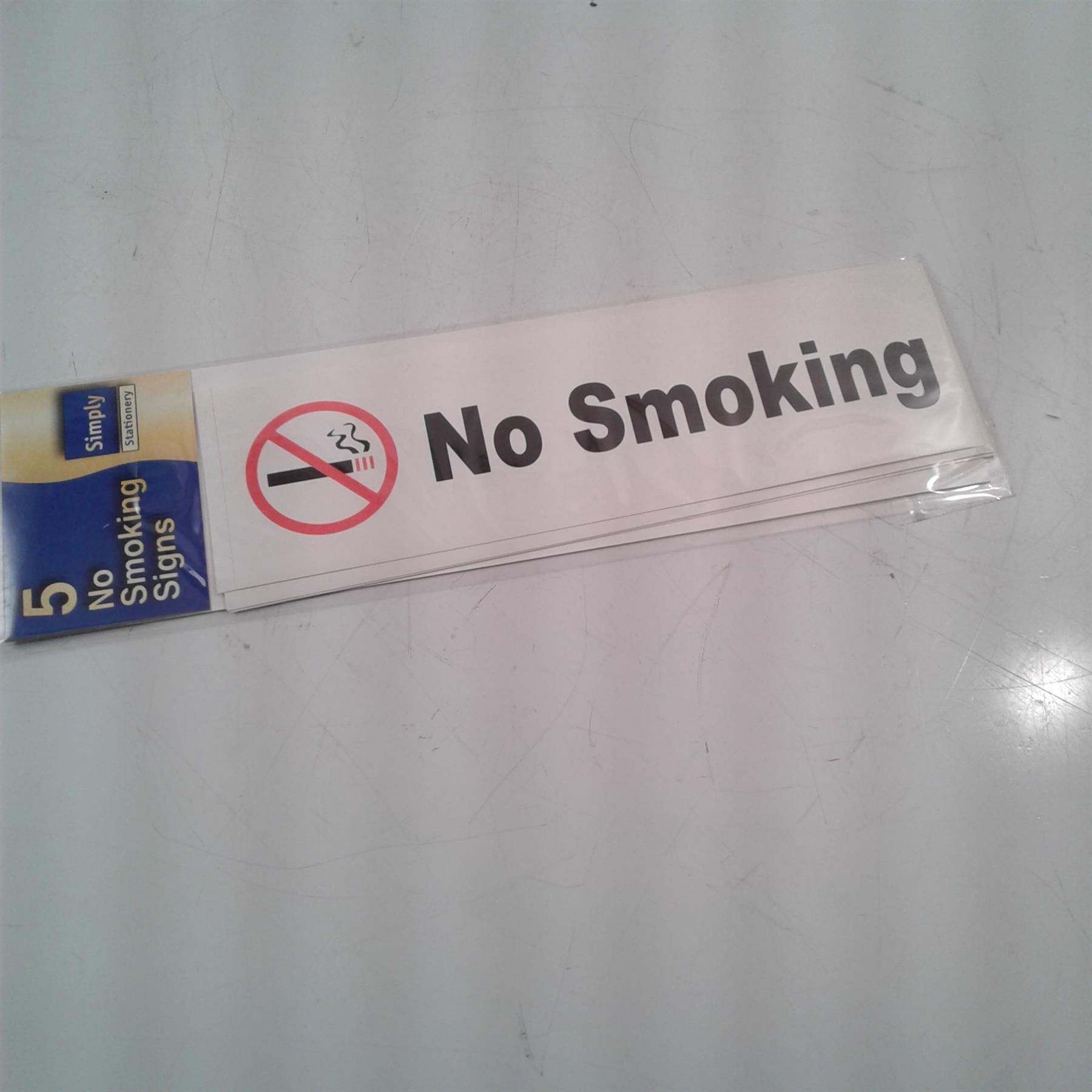 No Smoking Signs self adhesive (Pack of 5)