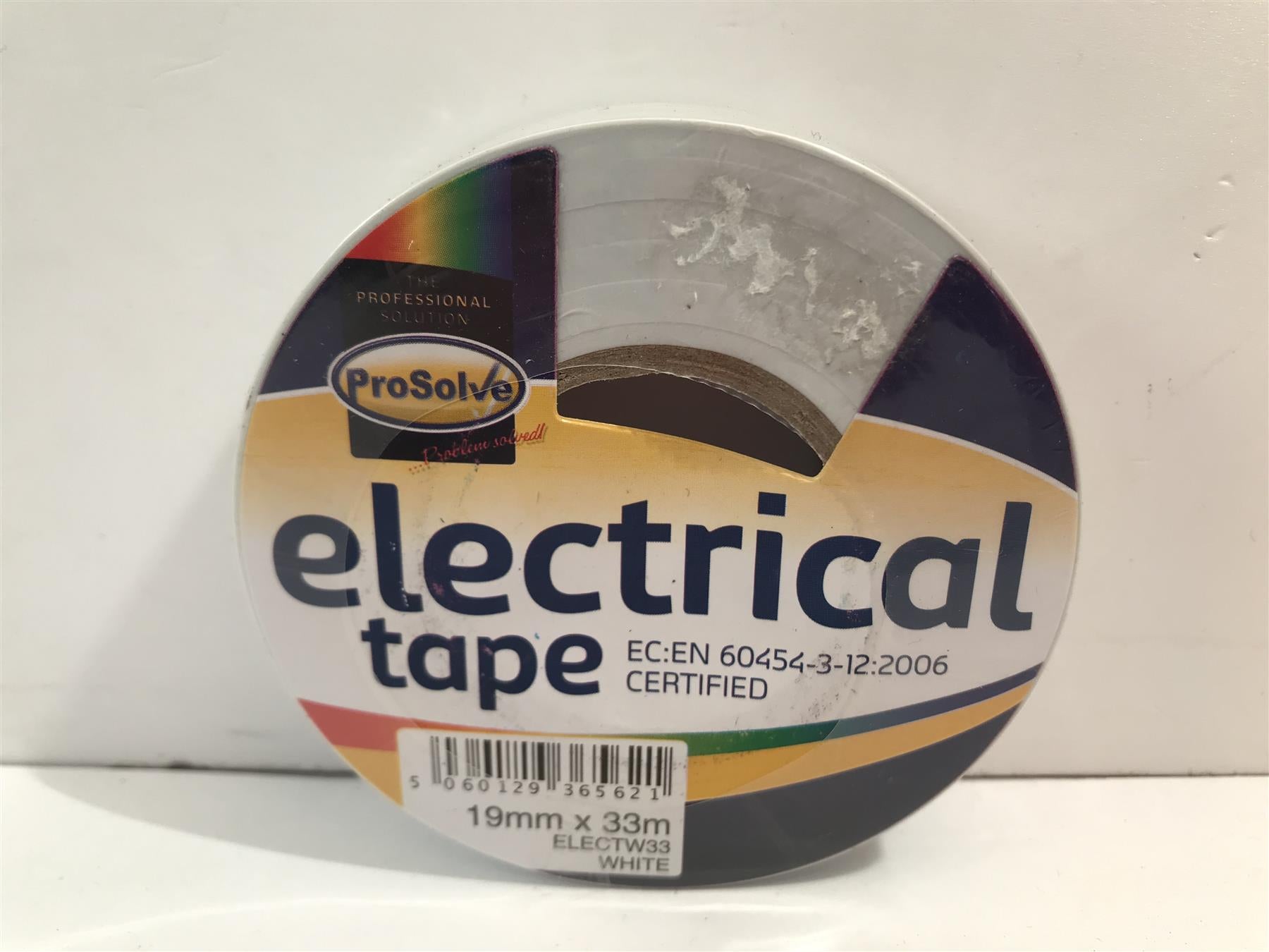 Prosolve White Electrical Tape 19mm x 33m  ELECTW33