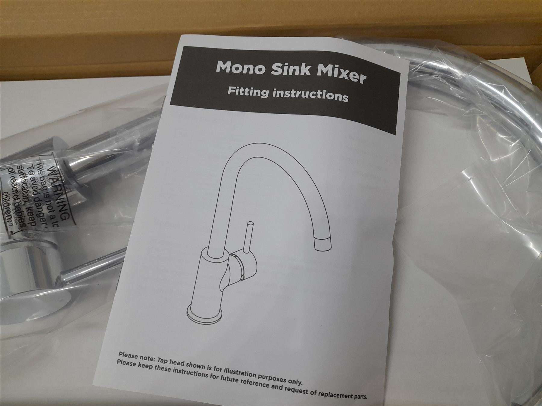 Arras Monobloc Swan Neck Sink Mixer Tap Chrome