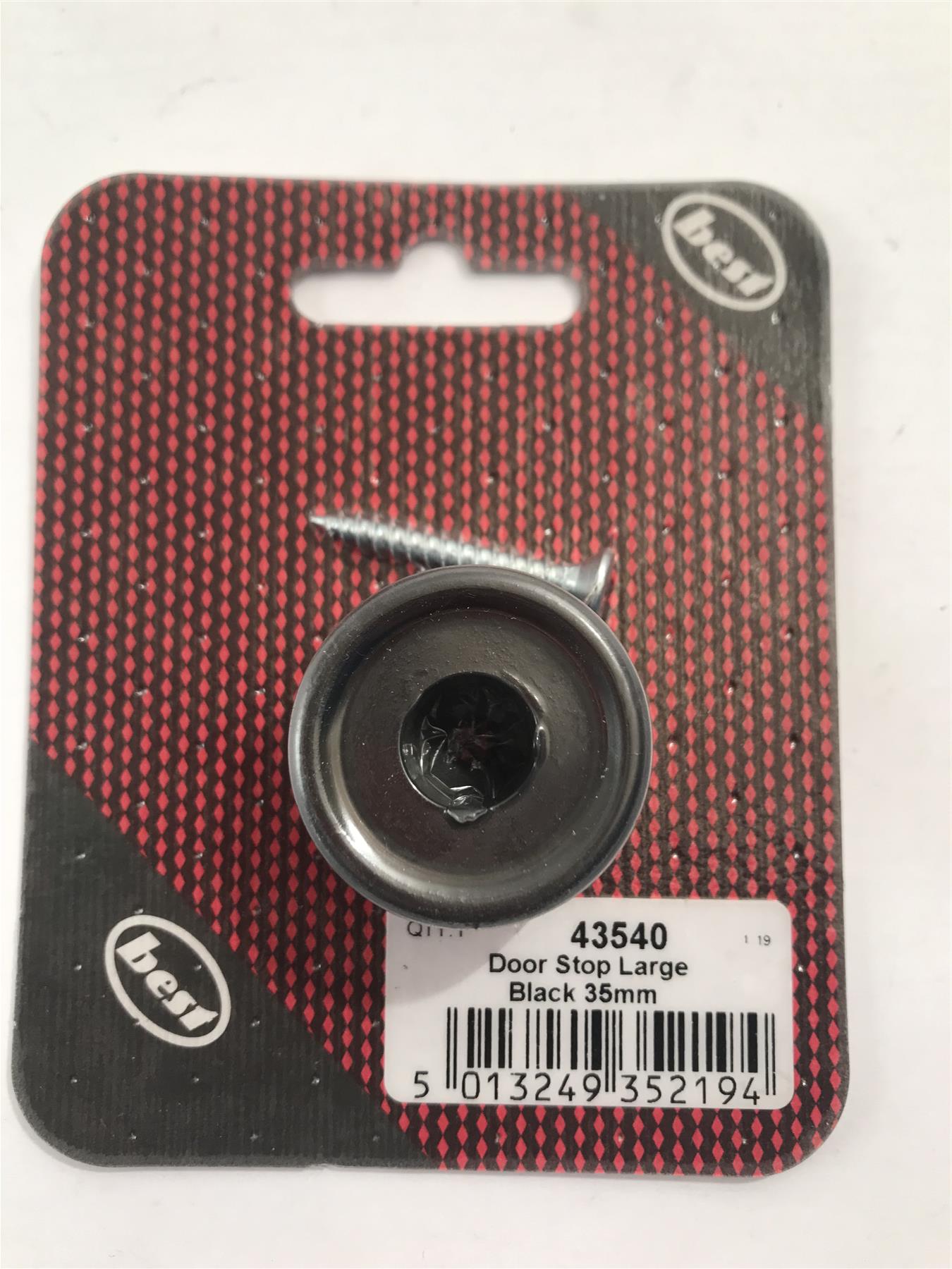 Best Door Stop Large Black 35mm  43540