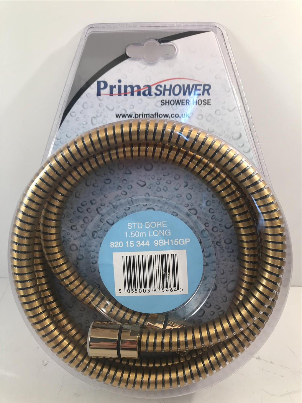 Prima Gold Shower Hose STD Bore 1.5m  820 15 344 9SH15GP