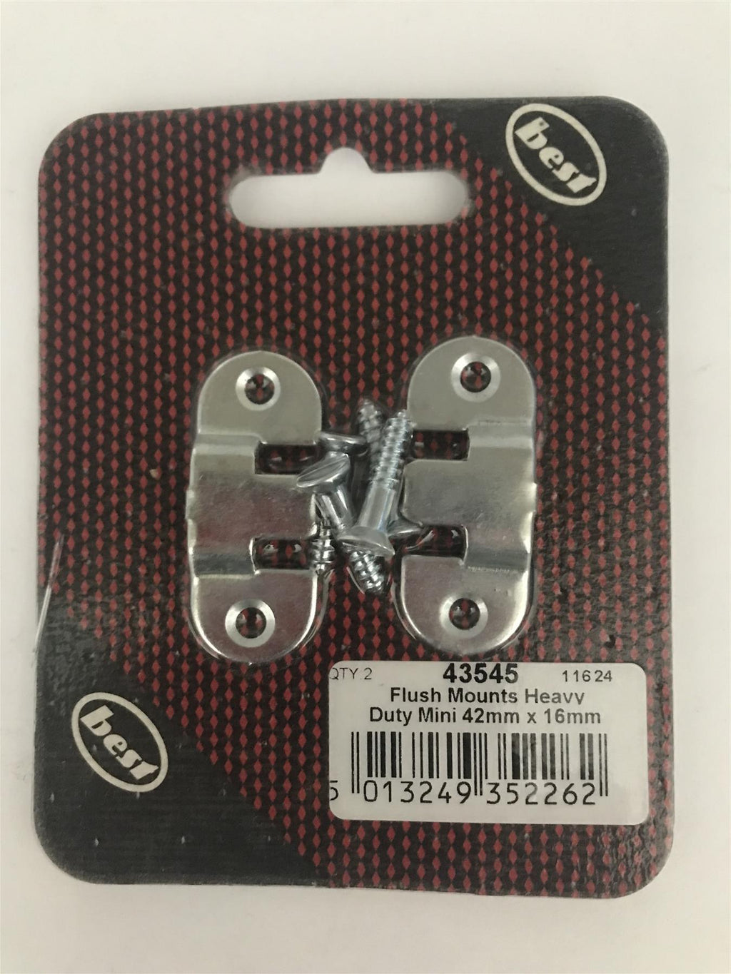 Best Heavy Duty Mini Flush Mounts 42 x 16mm  (2 Pk) 43545