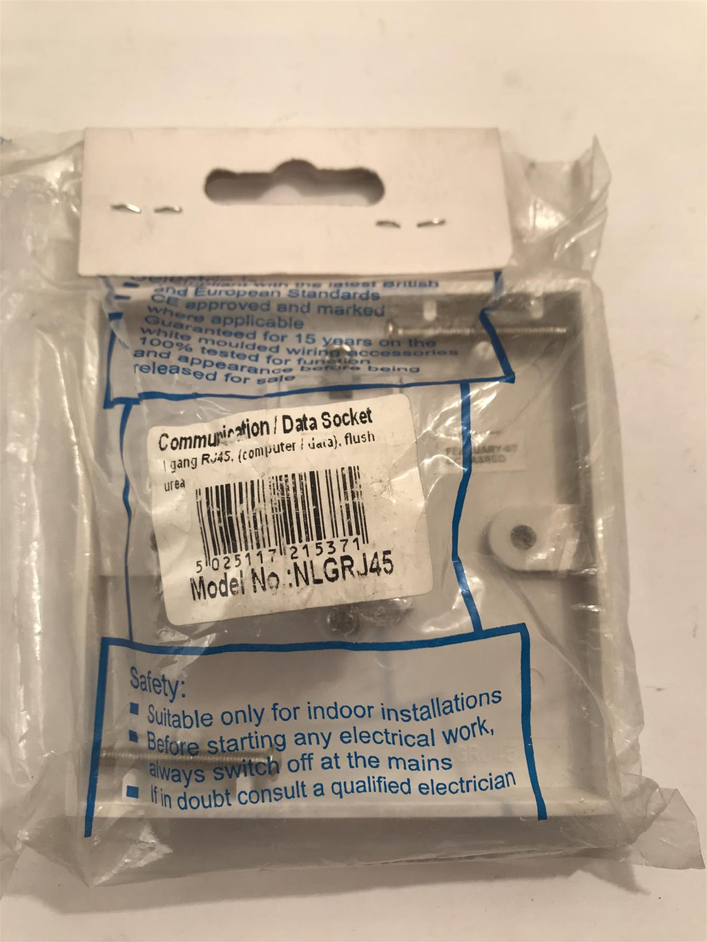 Selectric Square NLGRJ45 1 Gang RJ45 Data Socket