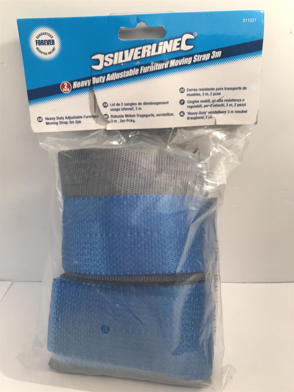 Silverline 2pc Heavy Duty Adjustable Furniture Moving Strap 3m  311031