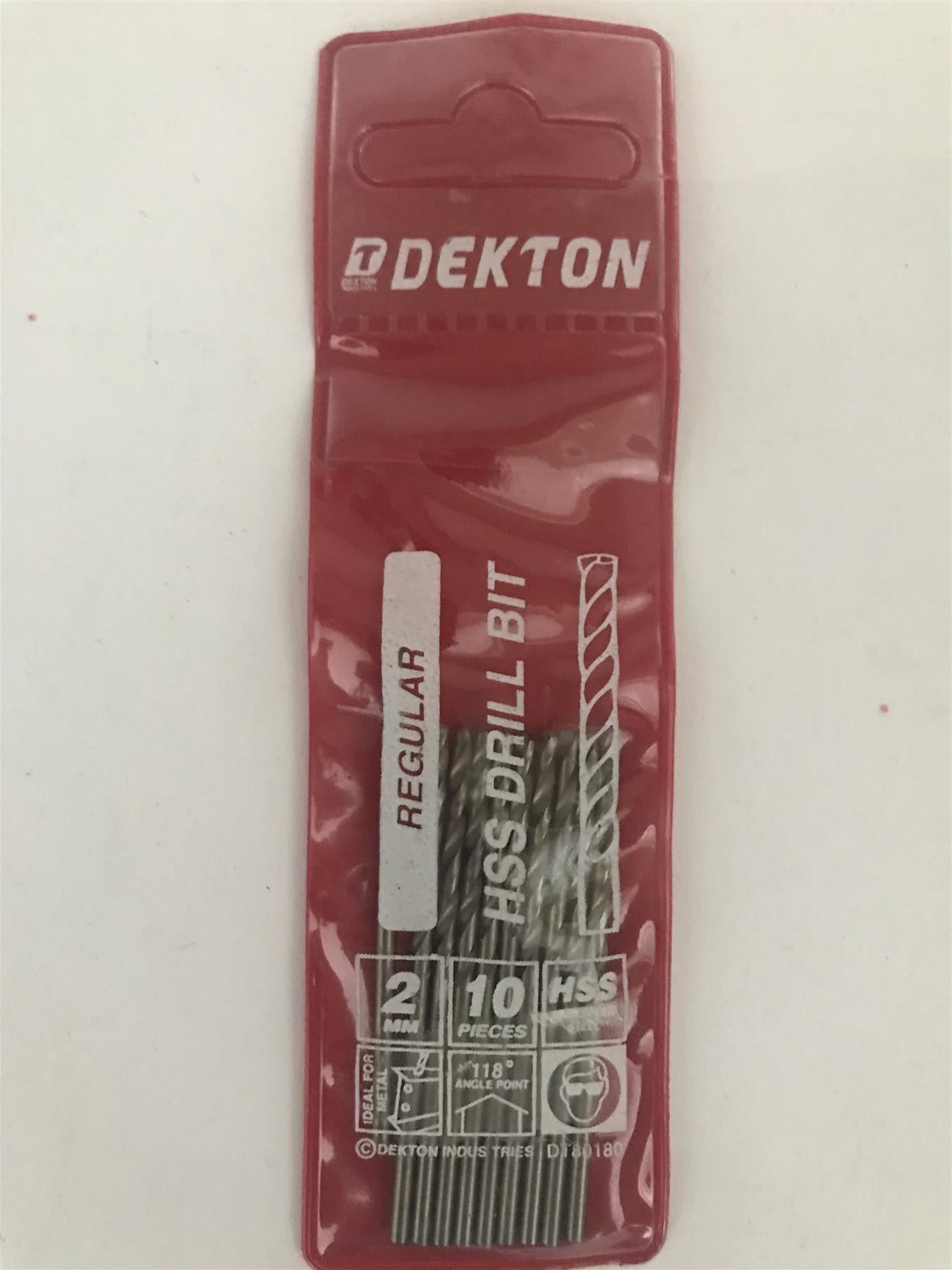Dekton Regular HSS Drill Bit 2mm 10 Pack
