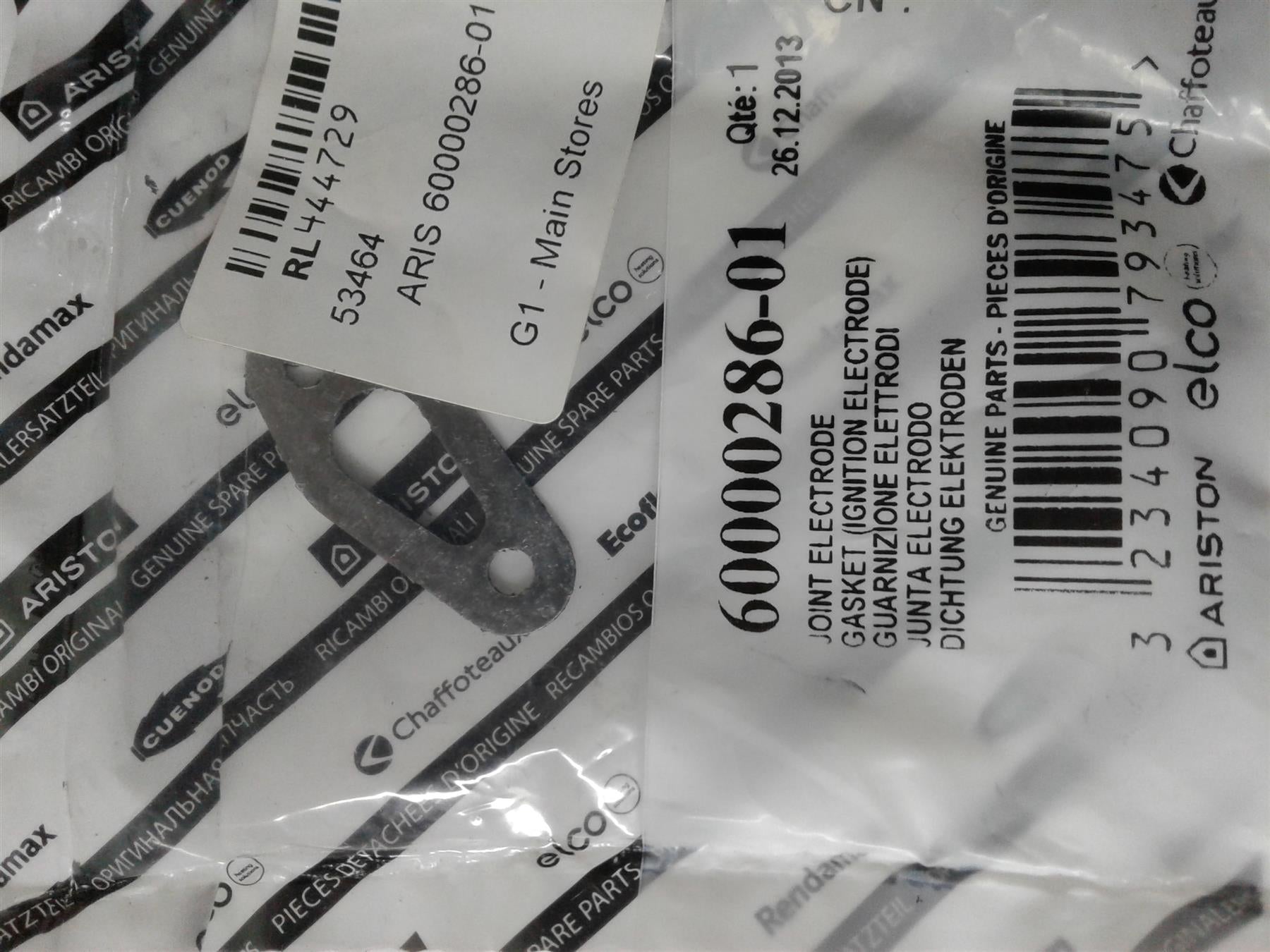 NEW Ariston GASKET IGNITION Electrode 6000028601