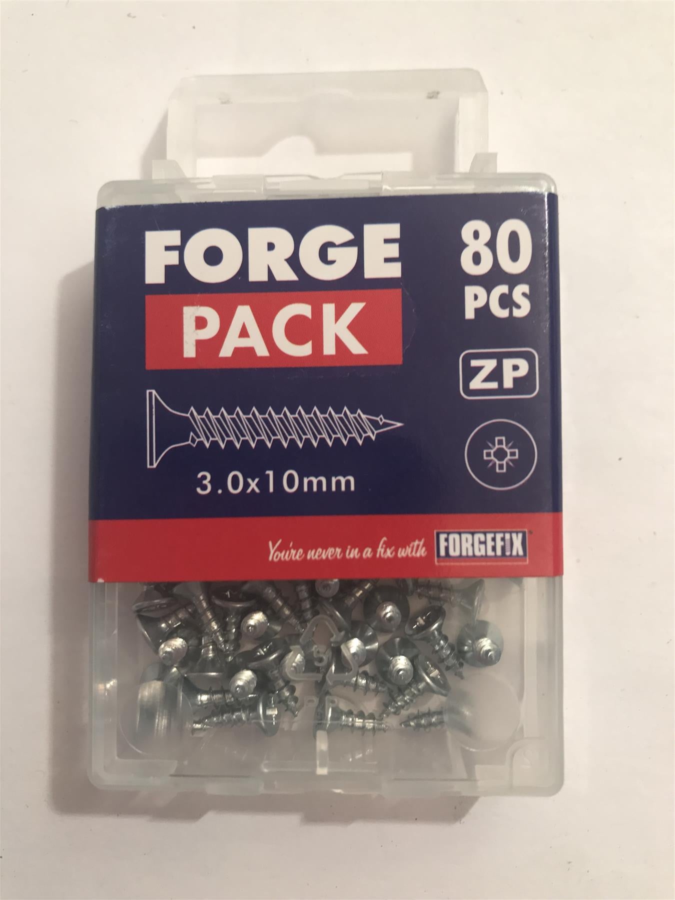 ForgeFix Multi-Purpose Pozi Screw 3.0 x 10mm (80 Pack) FPMPS310ZP