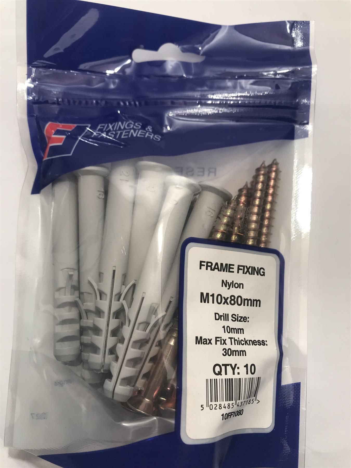 Forgefix Frame Fixing M10 x 80mm (Pk10) 10FF1080