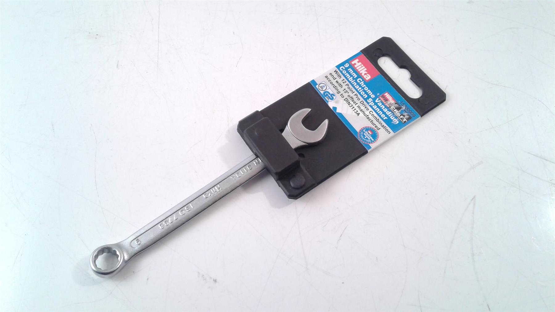 Hilka 9mm Chrome Vanadium Combination Spanner