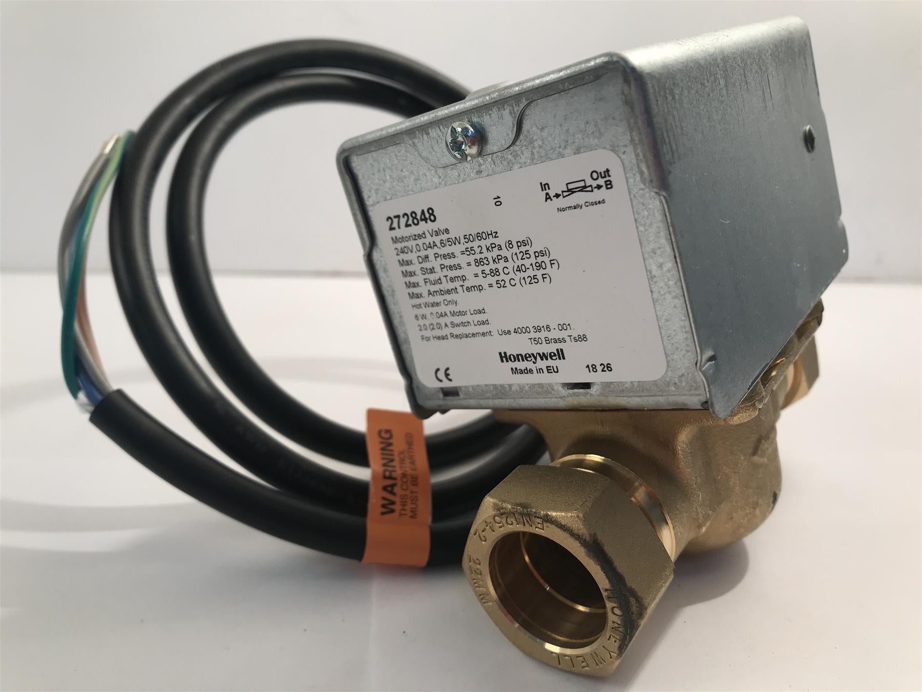 Honeywell 272848/U 22mm 2 Port Zone Valve