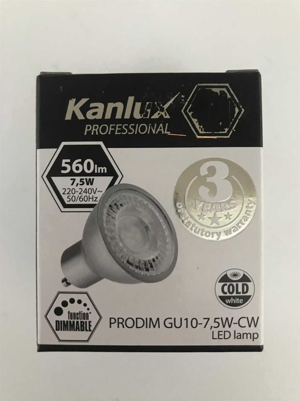 Kanlux PRODIM 7.5W GU10 6500k 560lm LED Bulb Cold White  24662