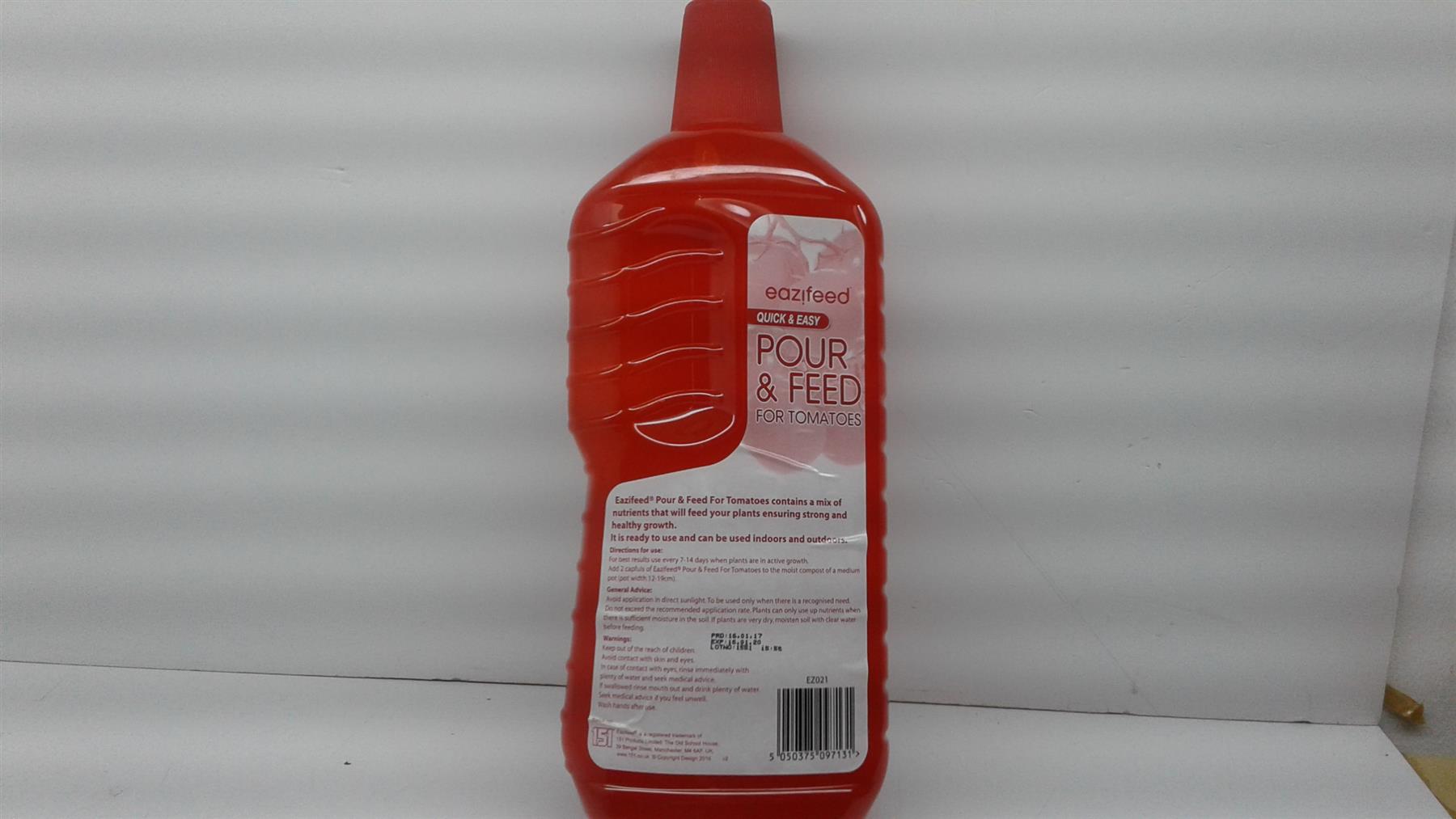 Eazifeed Pour & Feed Liquid Tomato Plant Fertiliser 1 Litre EZ021