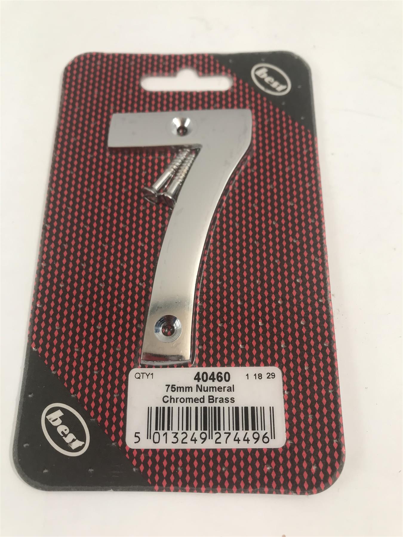 Best 75mm 3" Chromed Brass No. 7  with screws  -   40460