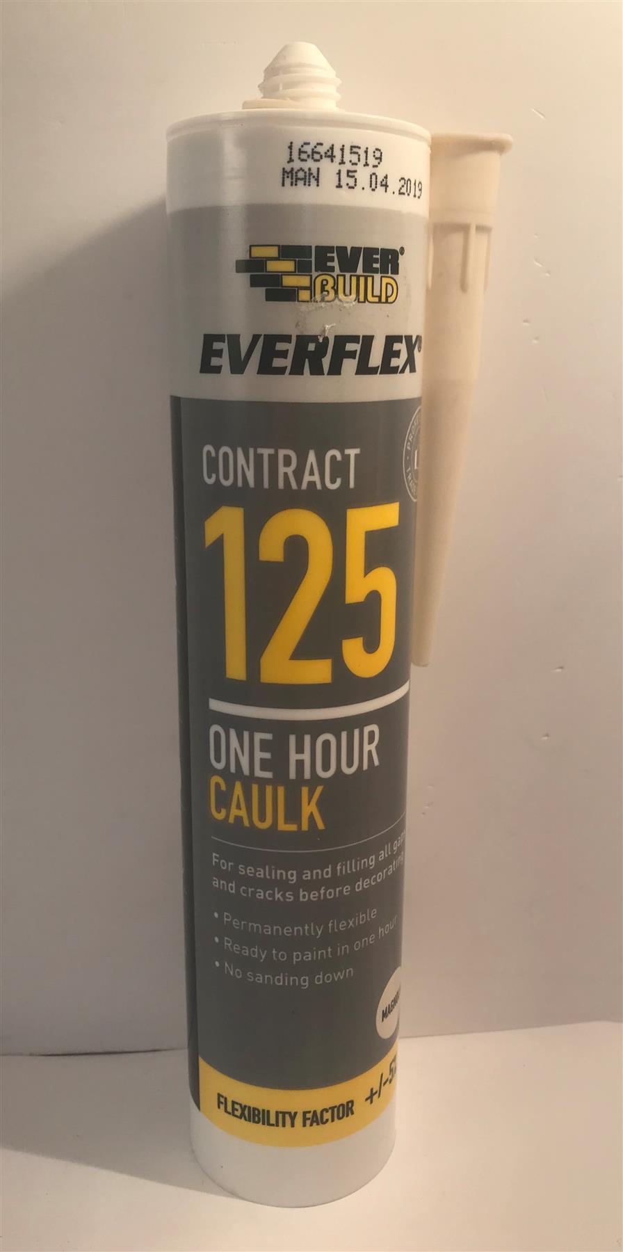 Everbuild Everflex 125 One Hour Caulk Magnolia 300 ml