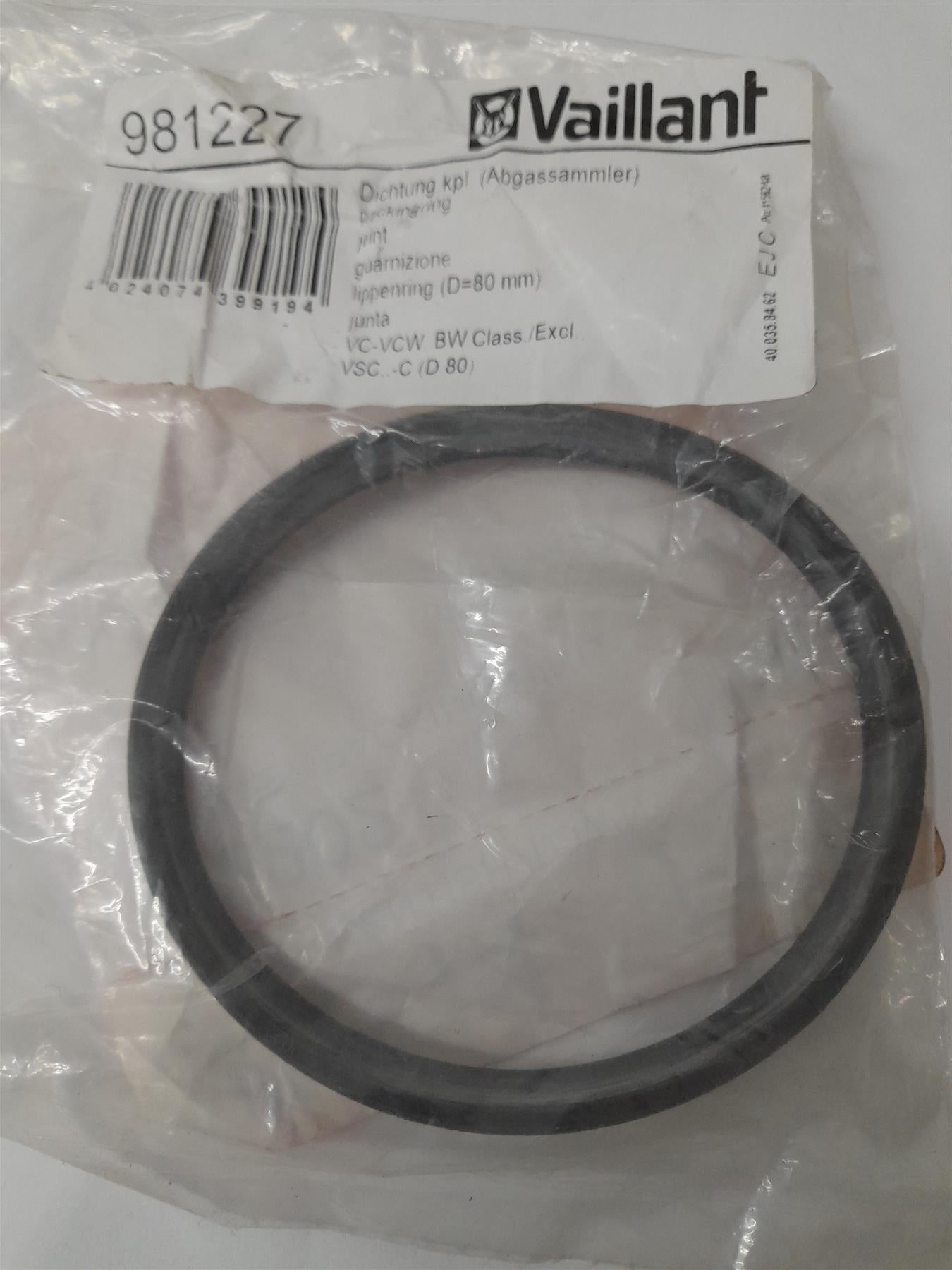 VAILLANT 981227 ECOTEC PLUS BOILER SEALING RING