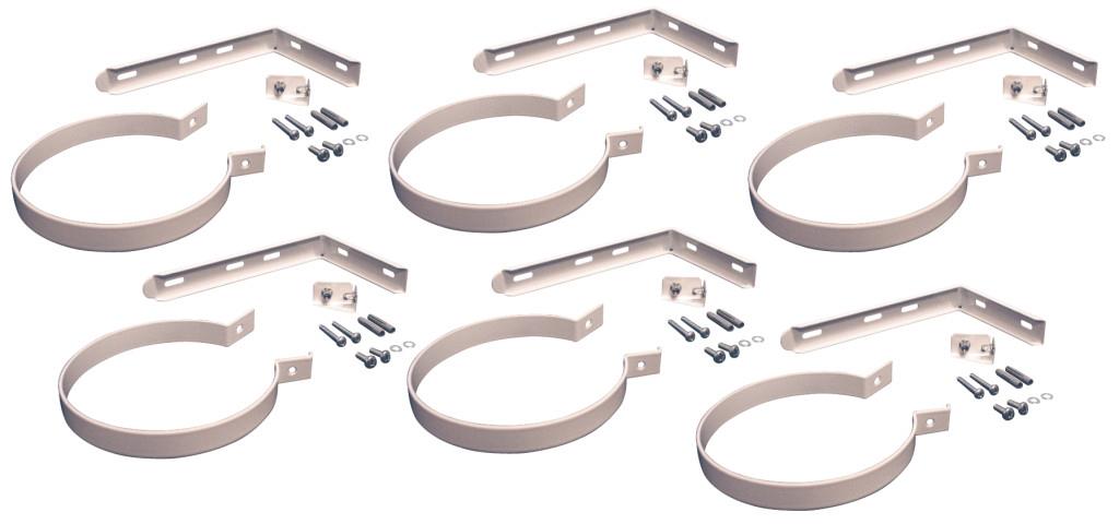 Worcester 7716191178 Pack Of 6 White 100mm Flue Support Brackets