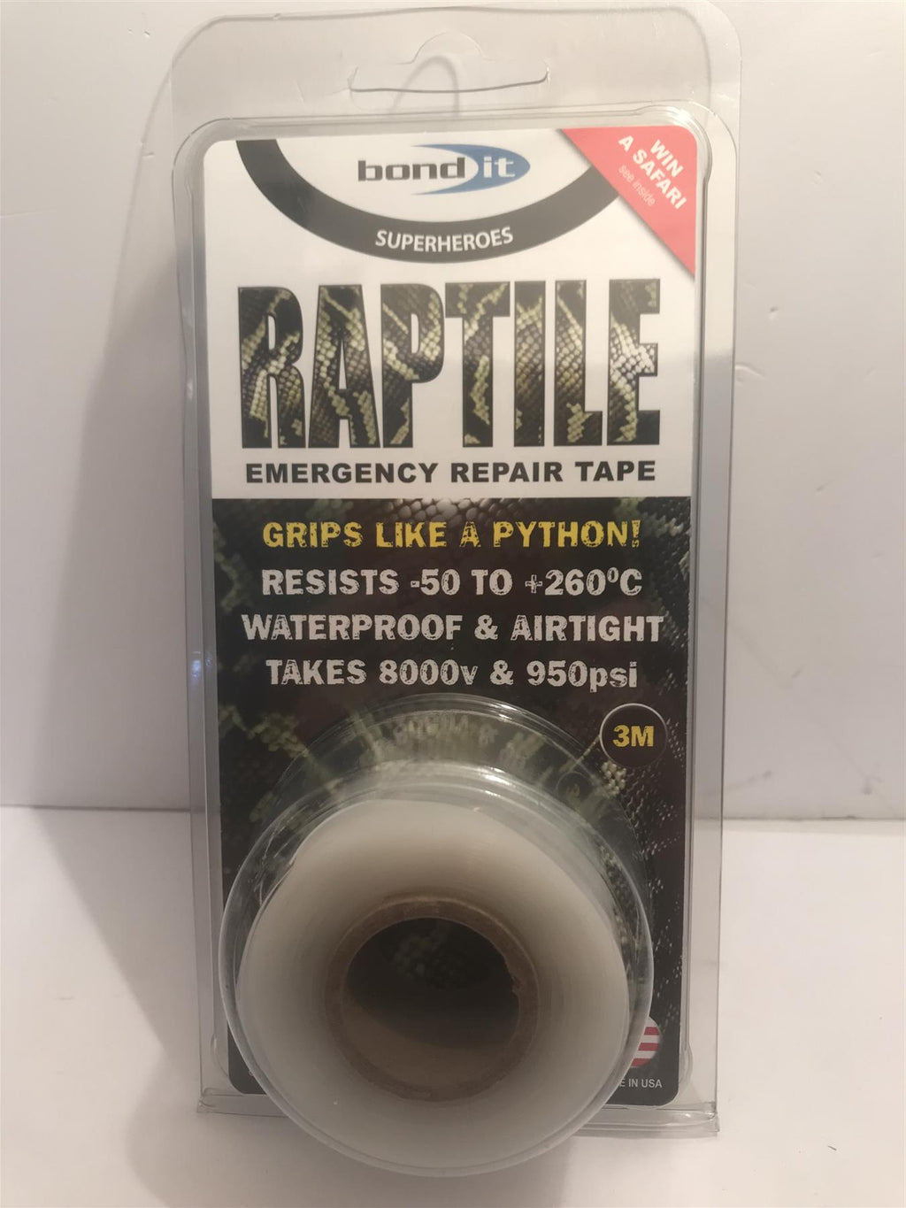 Raptile Emergency Repair Tape 3m - Clear - Waterproof and Airtight
