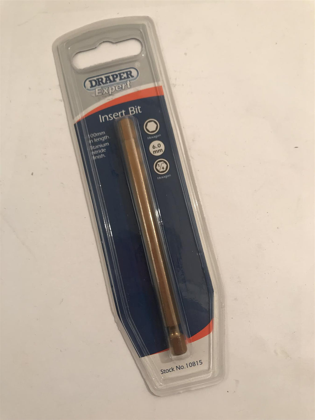 Draper Insert Bit 1/4"  6mm x 100mm Long  10815