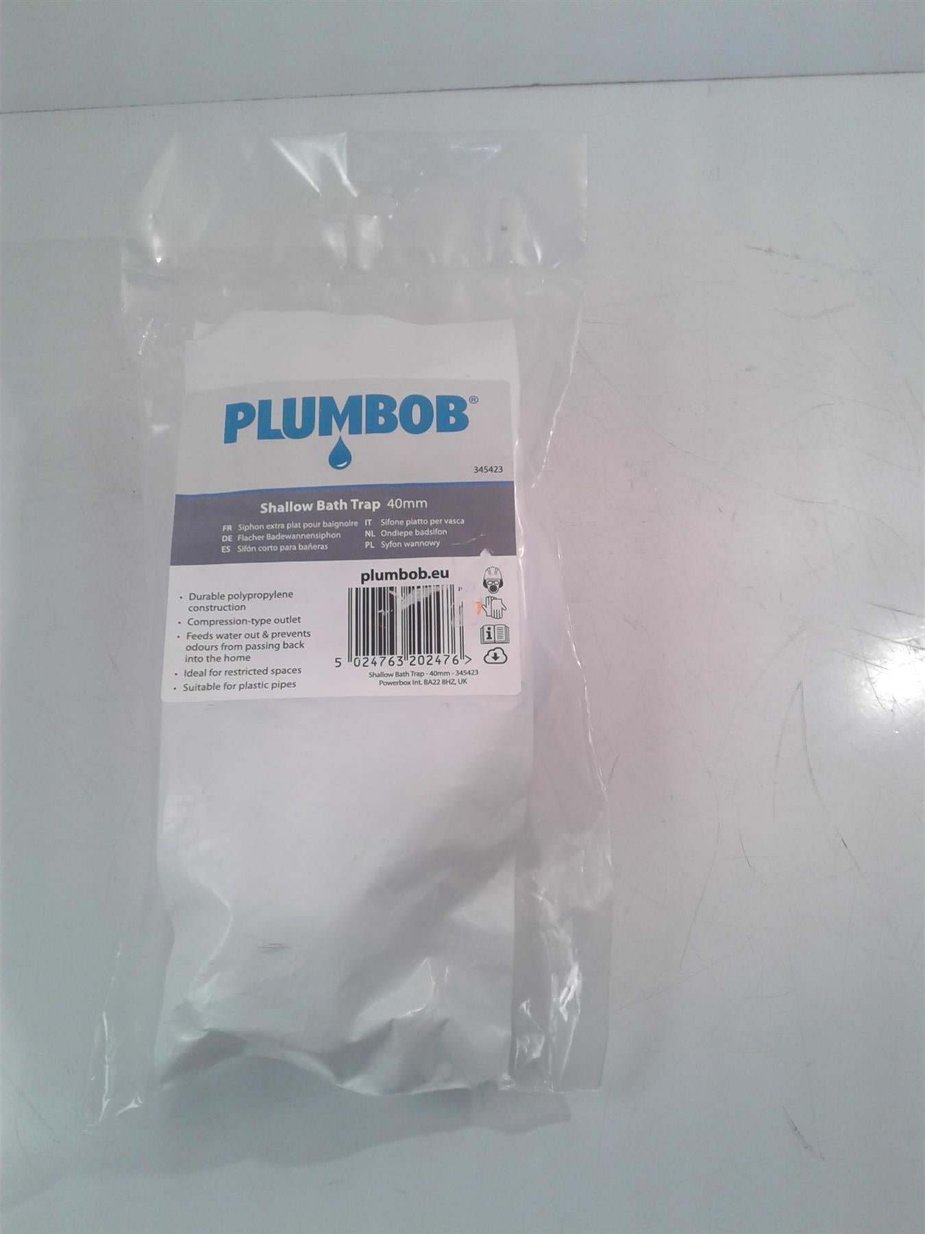 Plumbob 40mm Shallow Bath Trap 345423