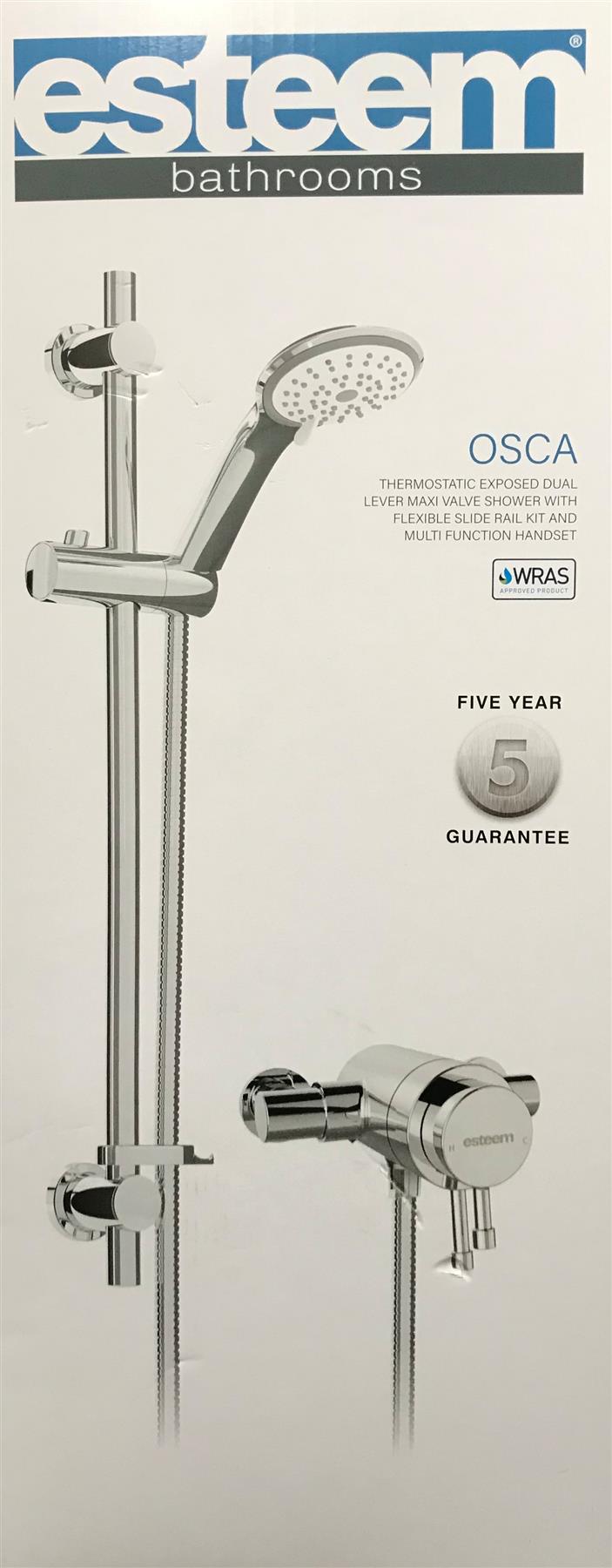 Esteem Osca E80018 Dual Lever Exposed Thermostatic Shower