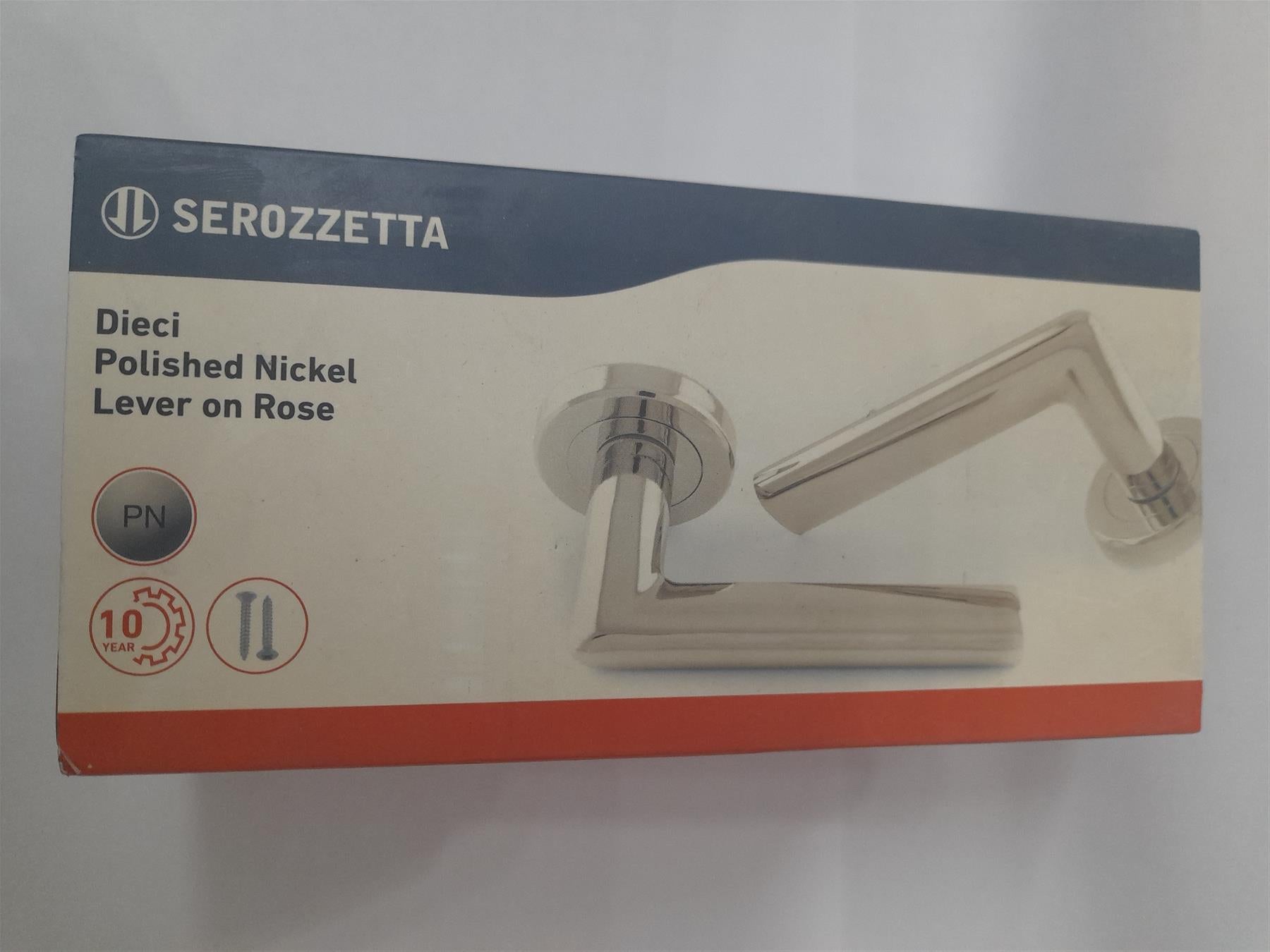 Carlisle Brass SZR010PN Serozzetta Dieci Lever on Rose Polished Nickel