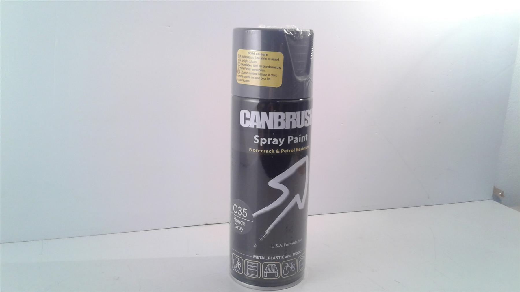 Canbrush Spray Paint C35 Honda Grey for metal plastic and wood