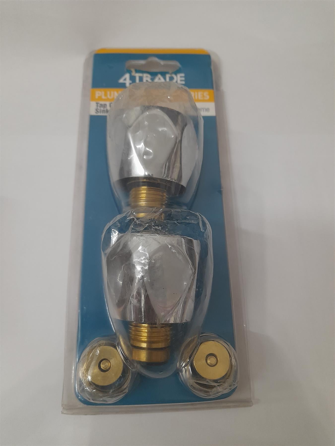 4Trade Chrome 1/2" Basin/Sink Tap Heads 281904 Conversion kit