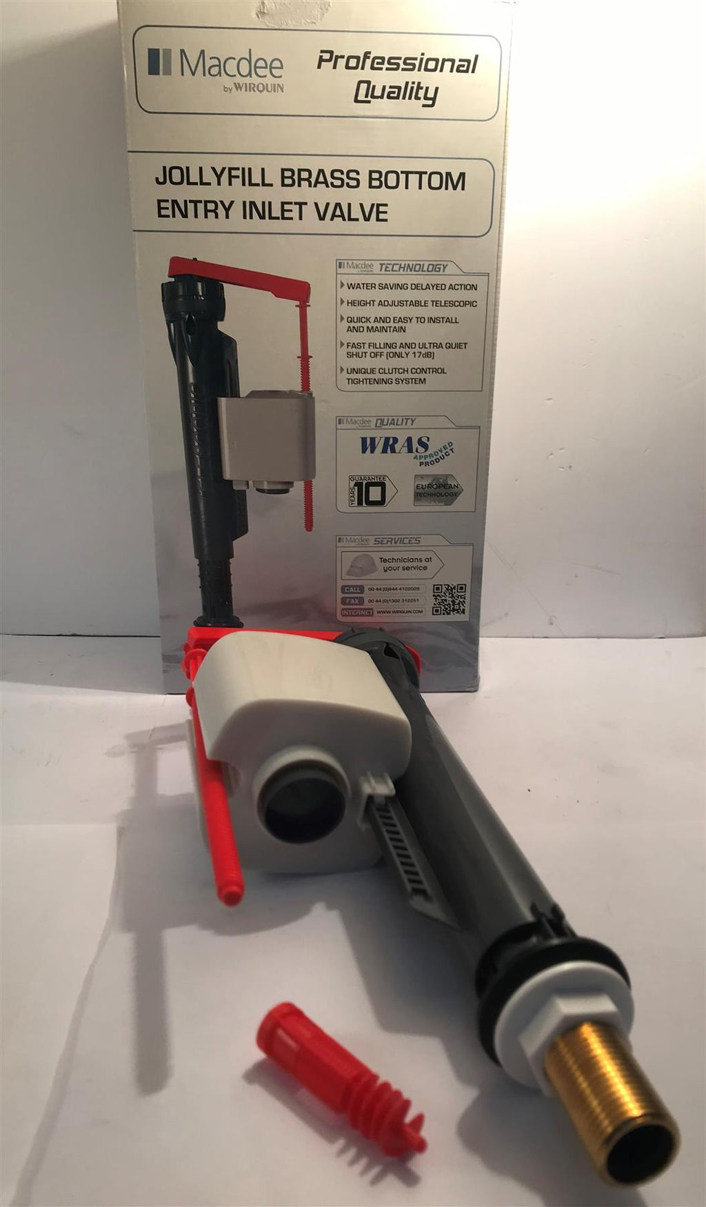 Macdee Wirquin Jollyfill Telescopic Bottom Inlet Brass Valve 10120029