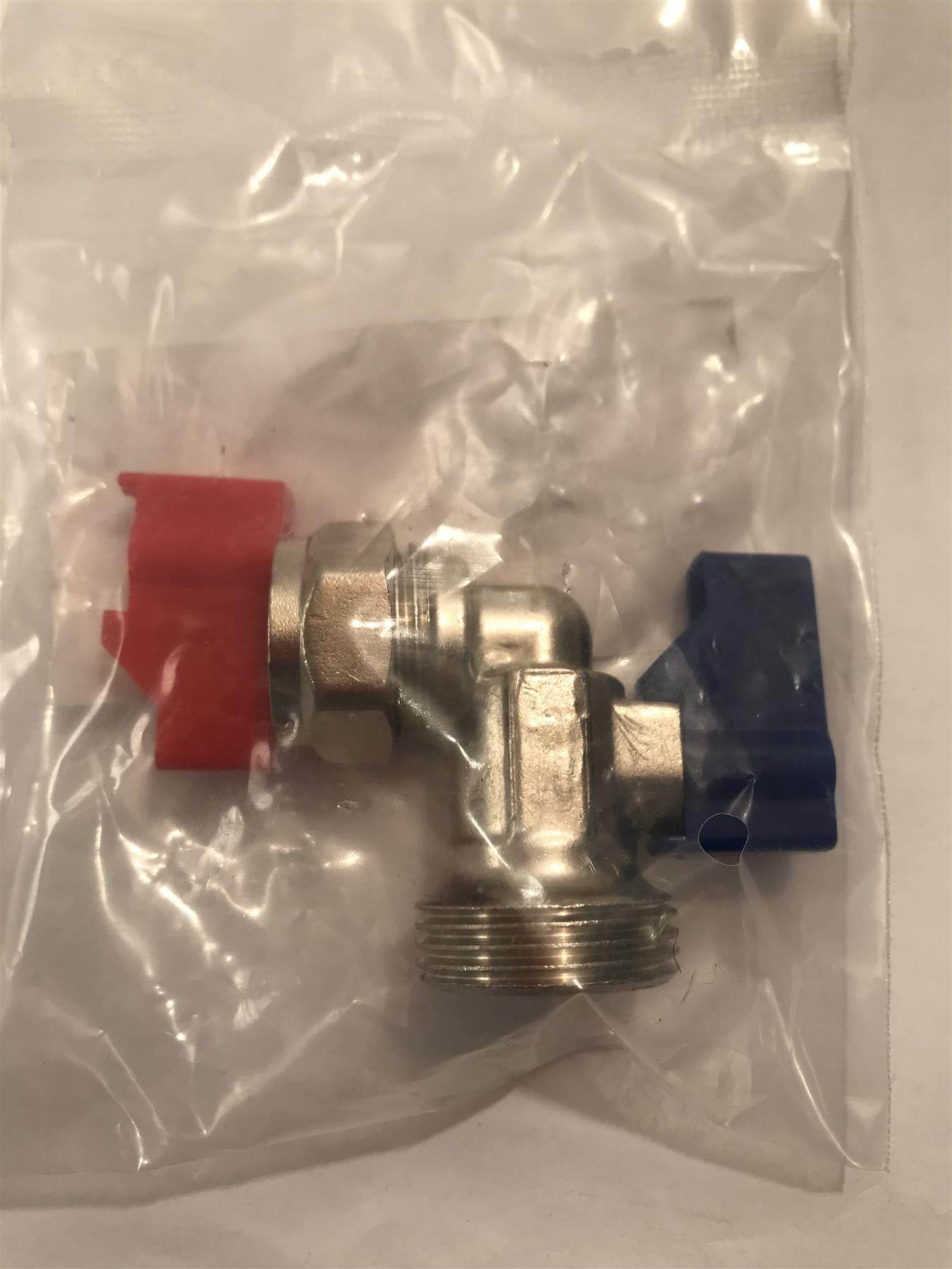 Washing Machine Hot & Cold Valve/Tap Angled 15mm x 3/4"