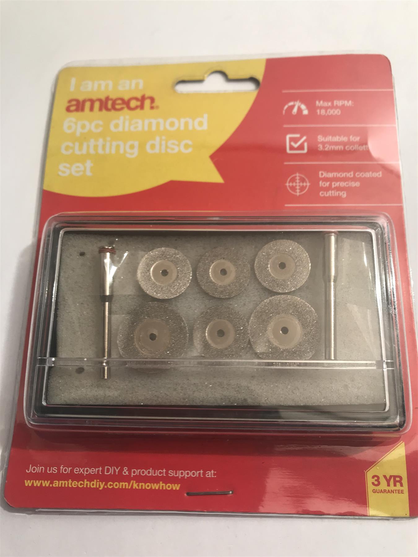 Amtech 6pc Diamond Cutting Disc Set E1829