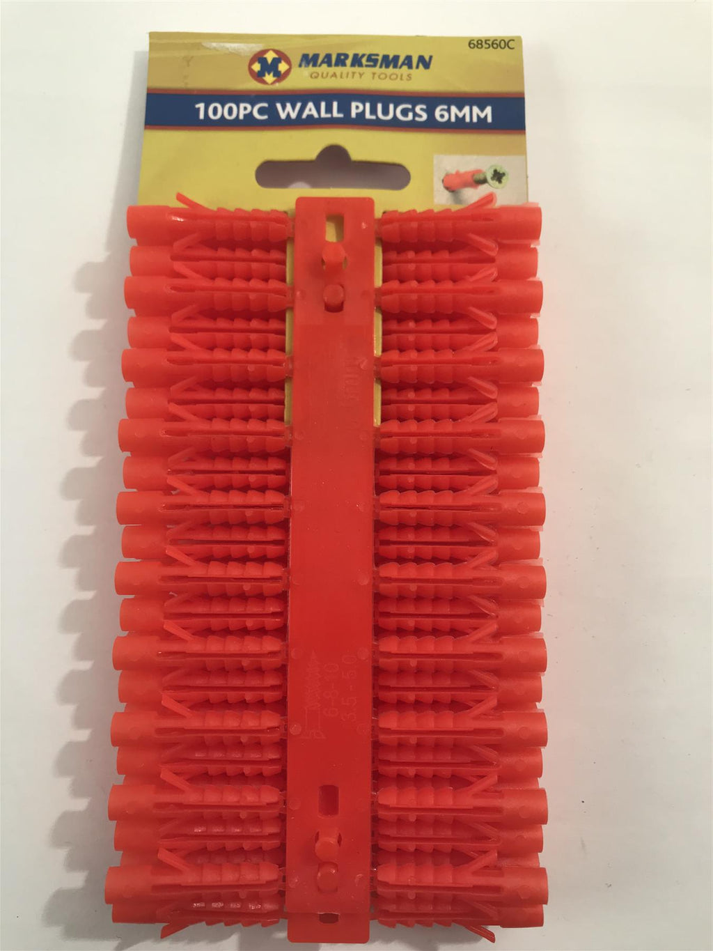 Marksman 100pc Wall Plugs 6mm Red  68560C