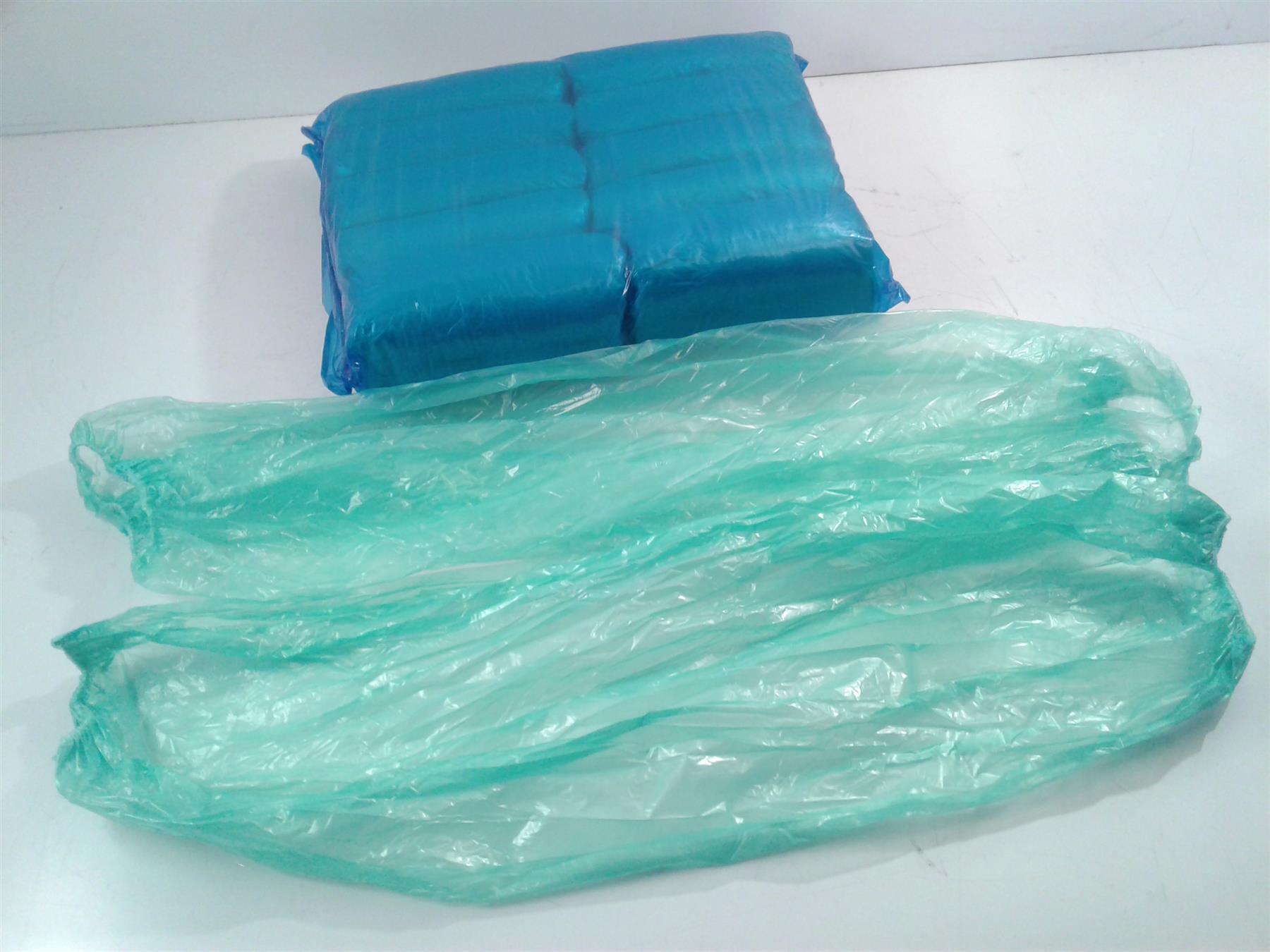 100X blue disposable plastic arm sleeves, covers oversleeves cleaning protective