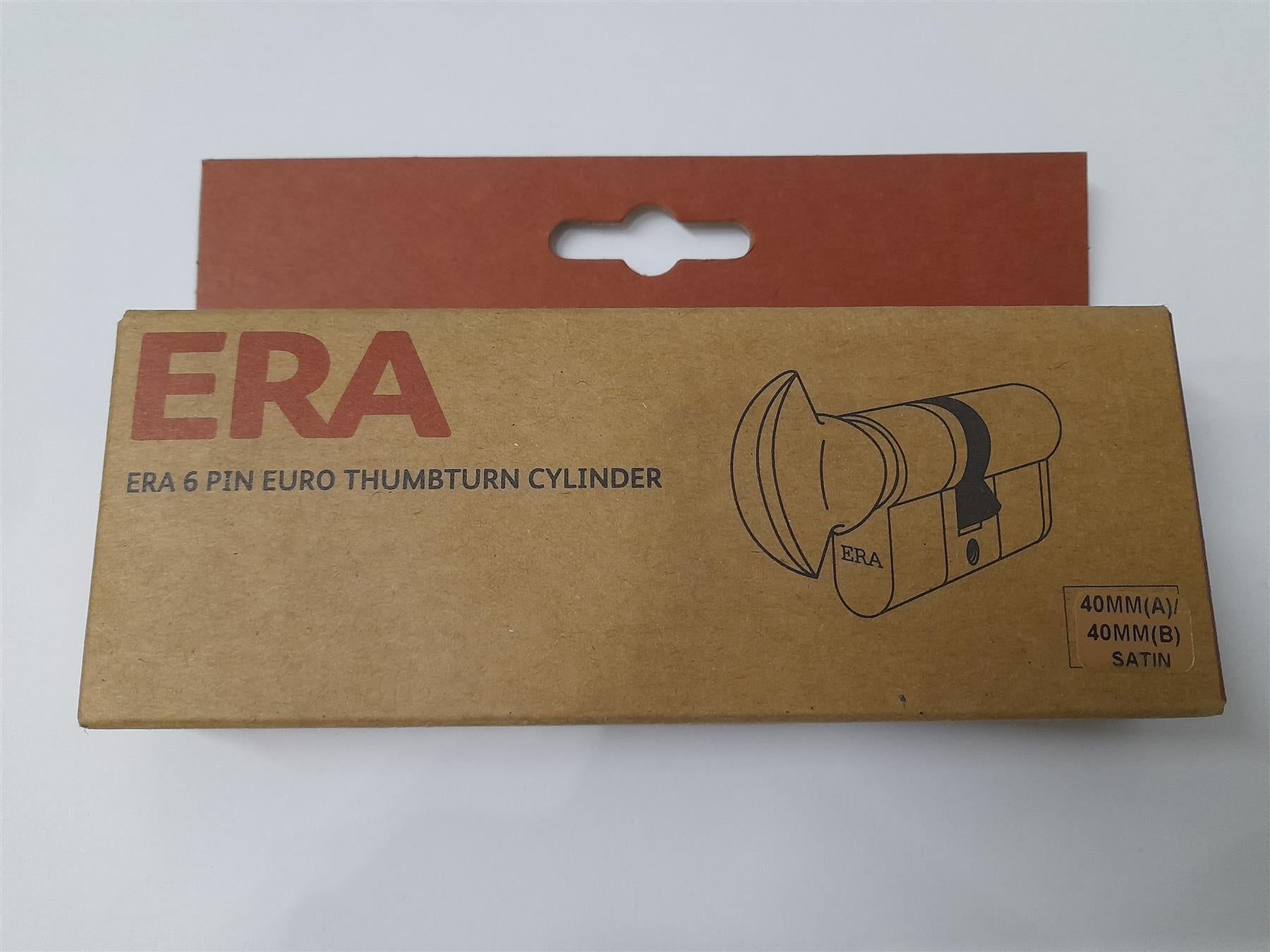 ERA THUMB TURN EURO 6PIN CYLINDER DOOR LOCK 40/40 SATIN