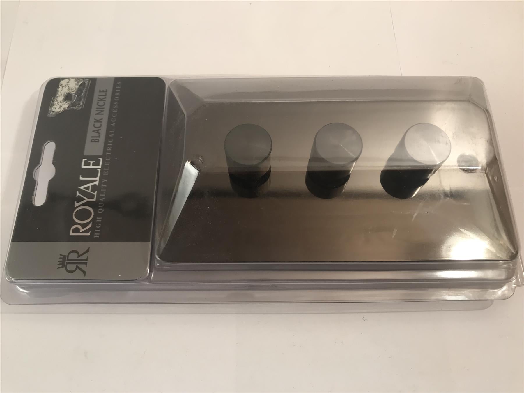 Royale 3 Gang 2 Way Dimmer Switch Black Nickle  NBFP15/2W