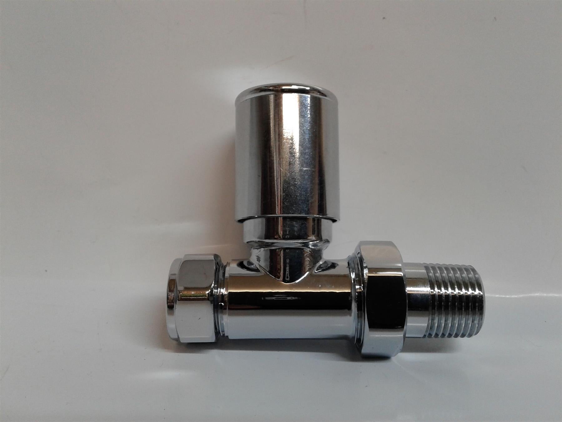 NEW INTA MODERN STRAIGHT CHROME RADIATOR VALVES LSV15STRAIGHT 15MM