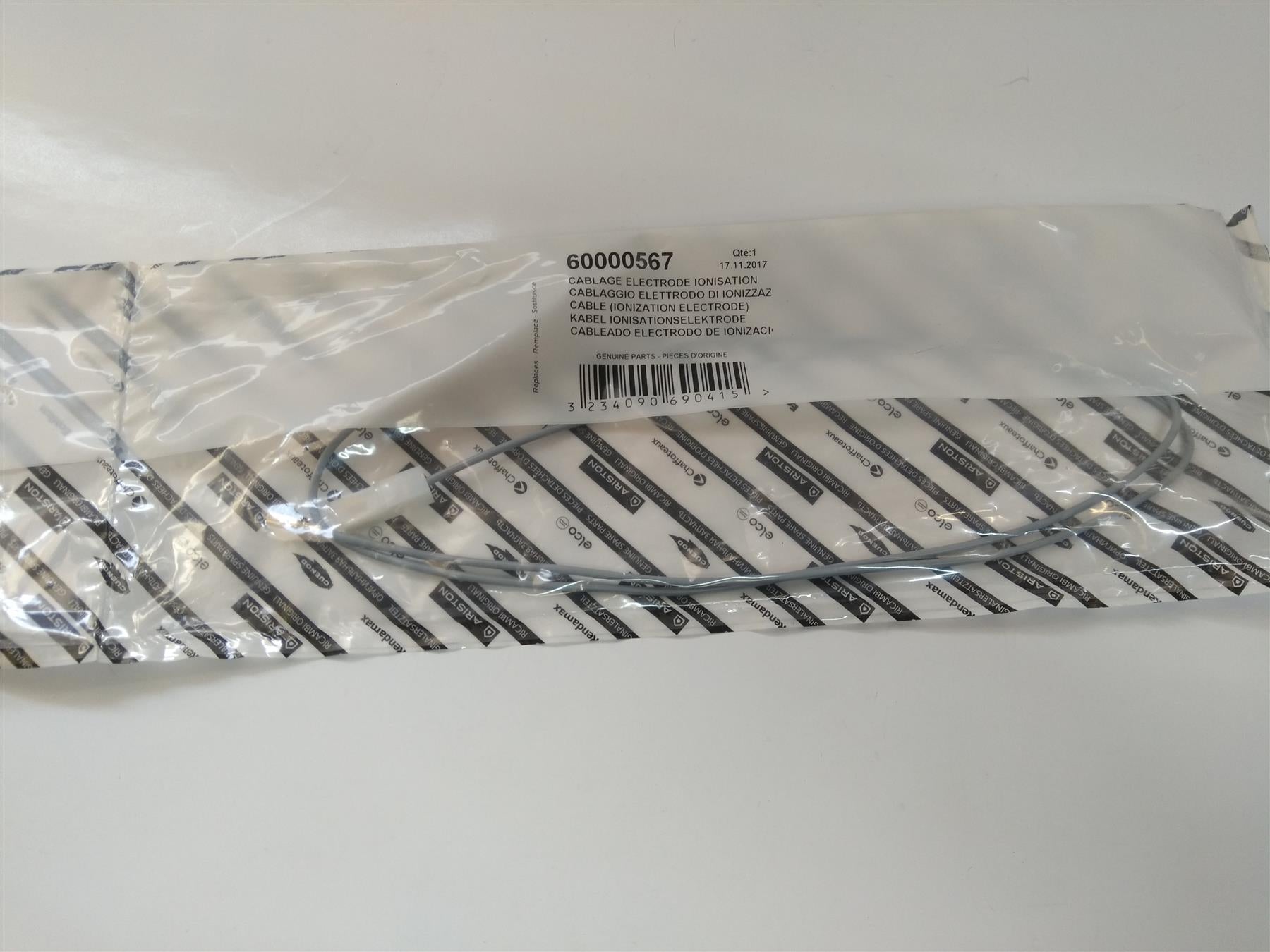 NEW ARISTON 60000567 IONIZATION ELECTRODE CABLE