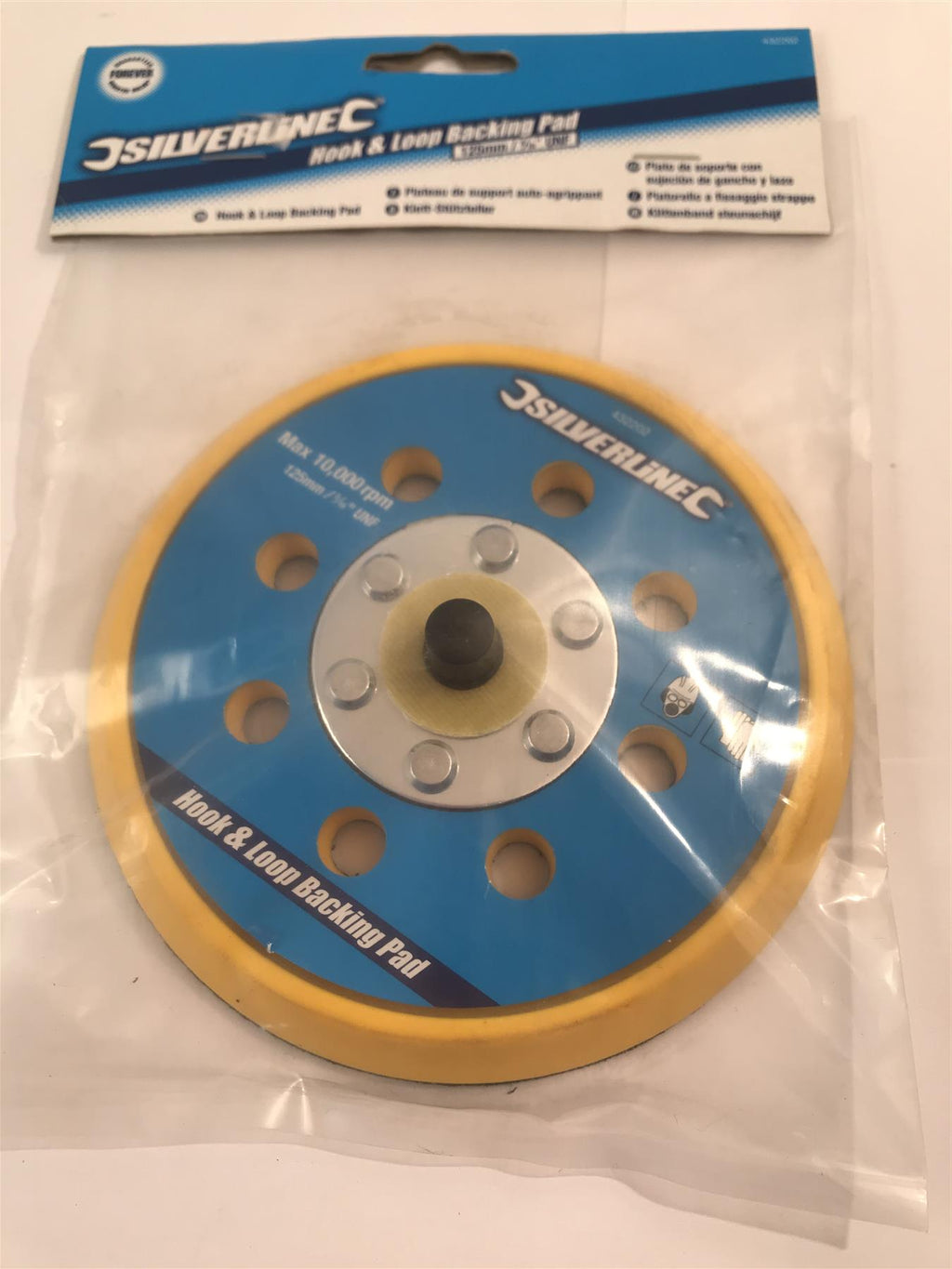 Silverline 432202 Hook and Loop Backing Pad, 125 mm, 5/16 "