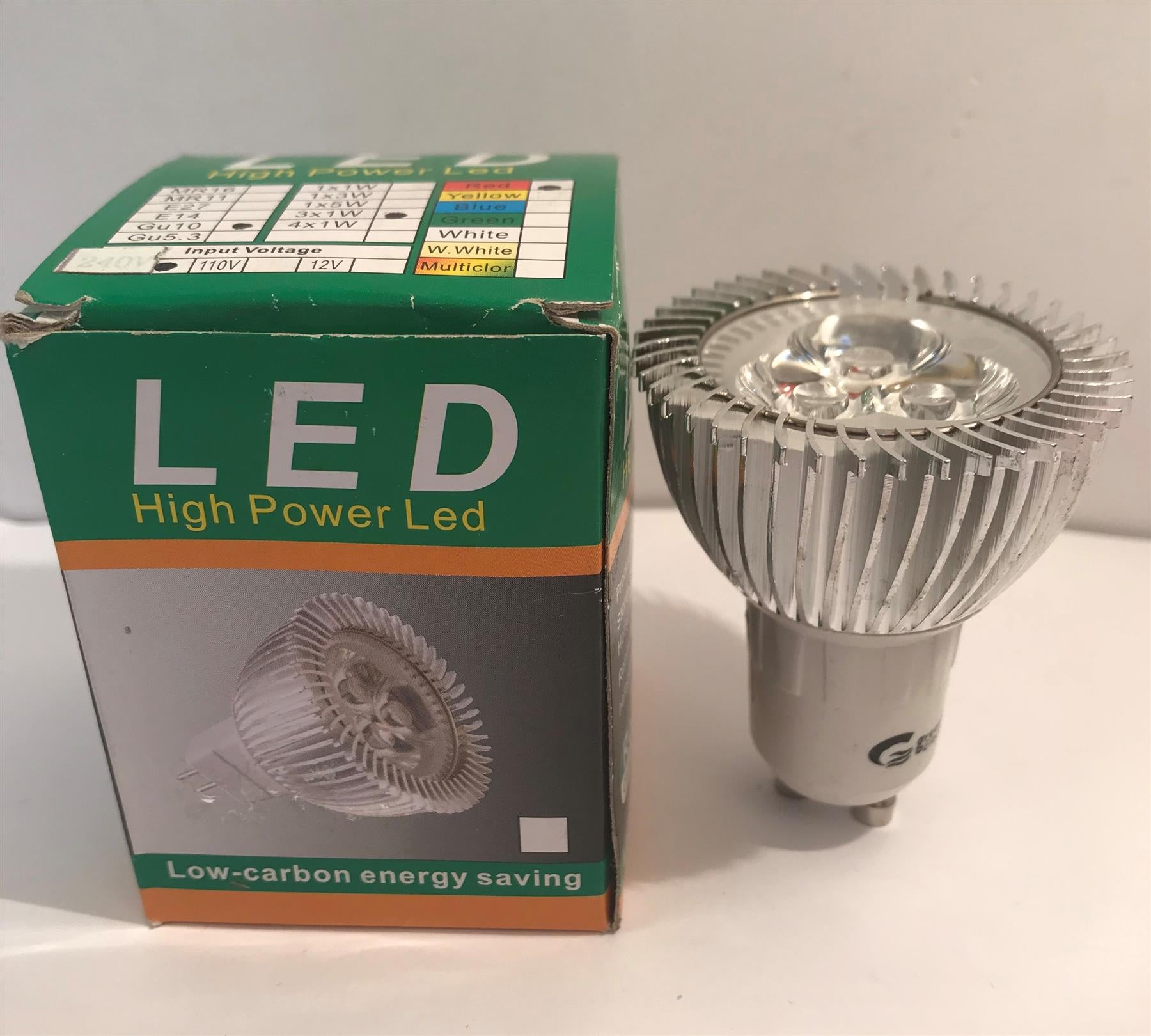 GU10 Red 3W LED Energy Saving Bulb