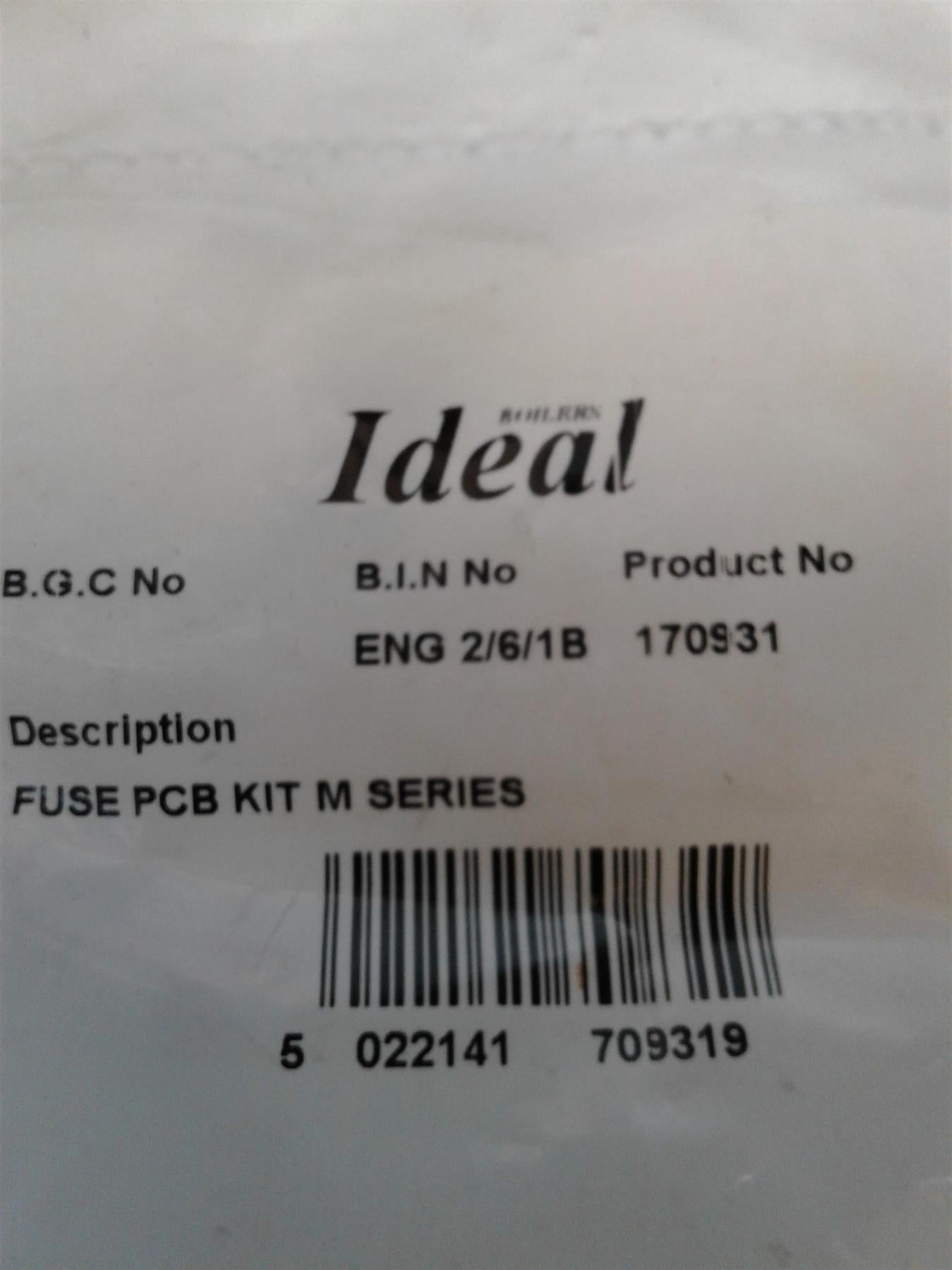 NEW IDEAL EVO ICOS ESPRIT PCB GLASS FUSE M SERIES 170931