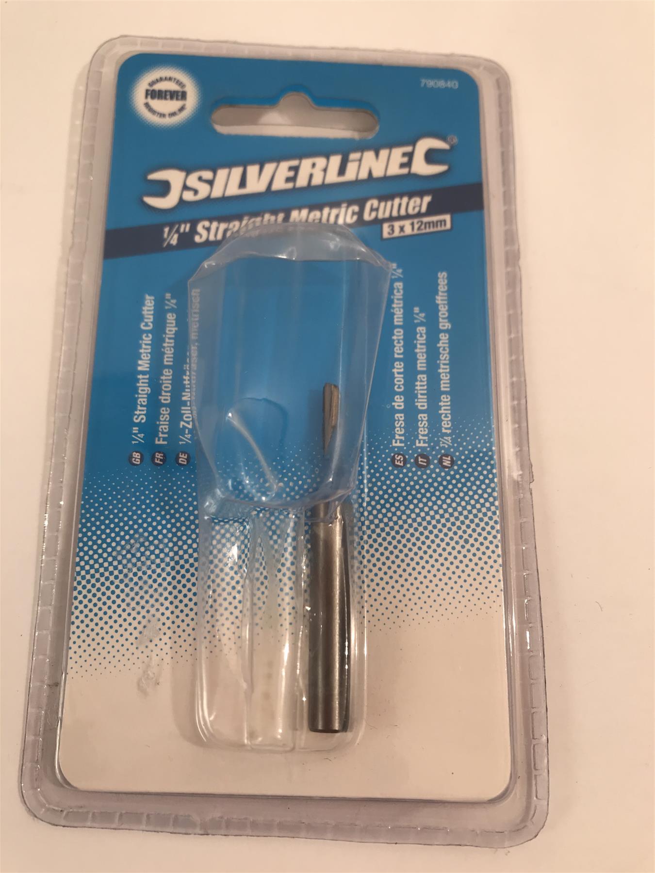 Silverline 1/4" Straight Metric Cutter 3 x 12mm 790840