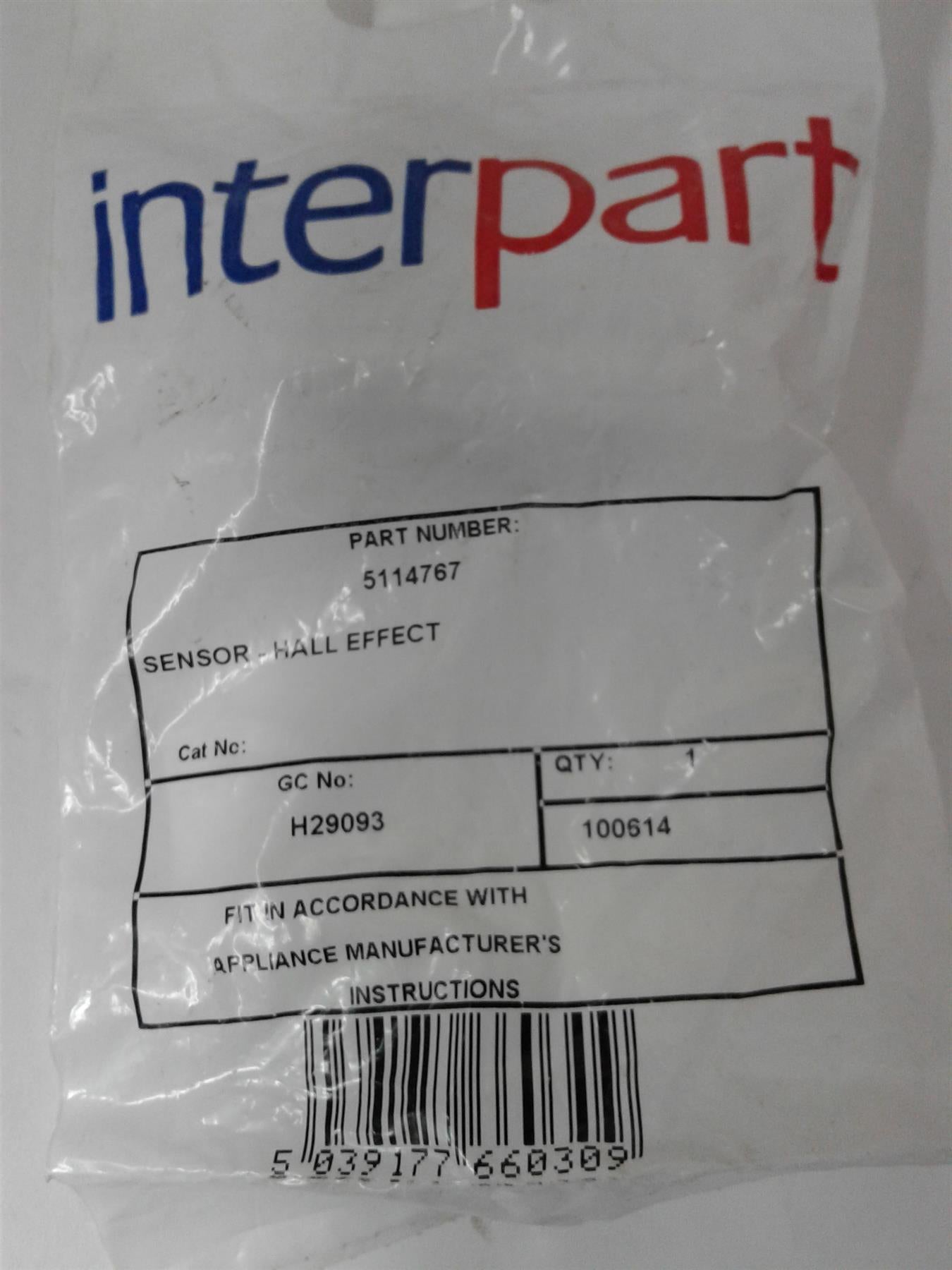 NEW BAXI DUOTEC POTTERTON PROMAX SENSOR HALL EFFECT 5114767