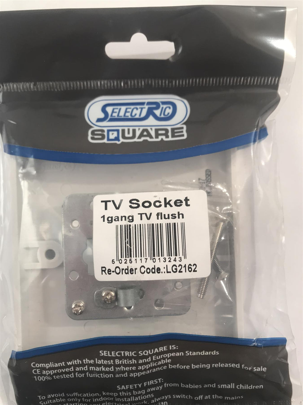 Selectric Square 1 Gang TV Socket LG2162