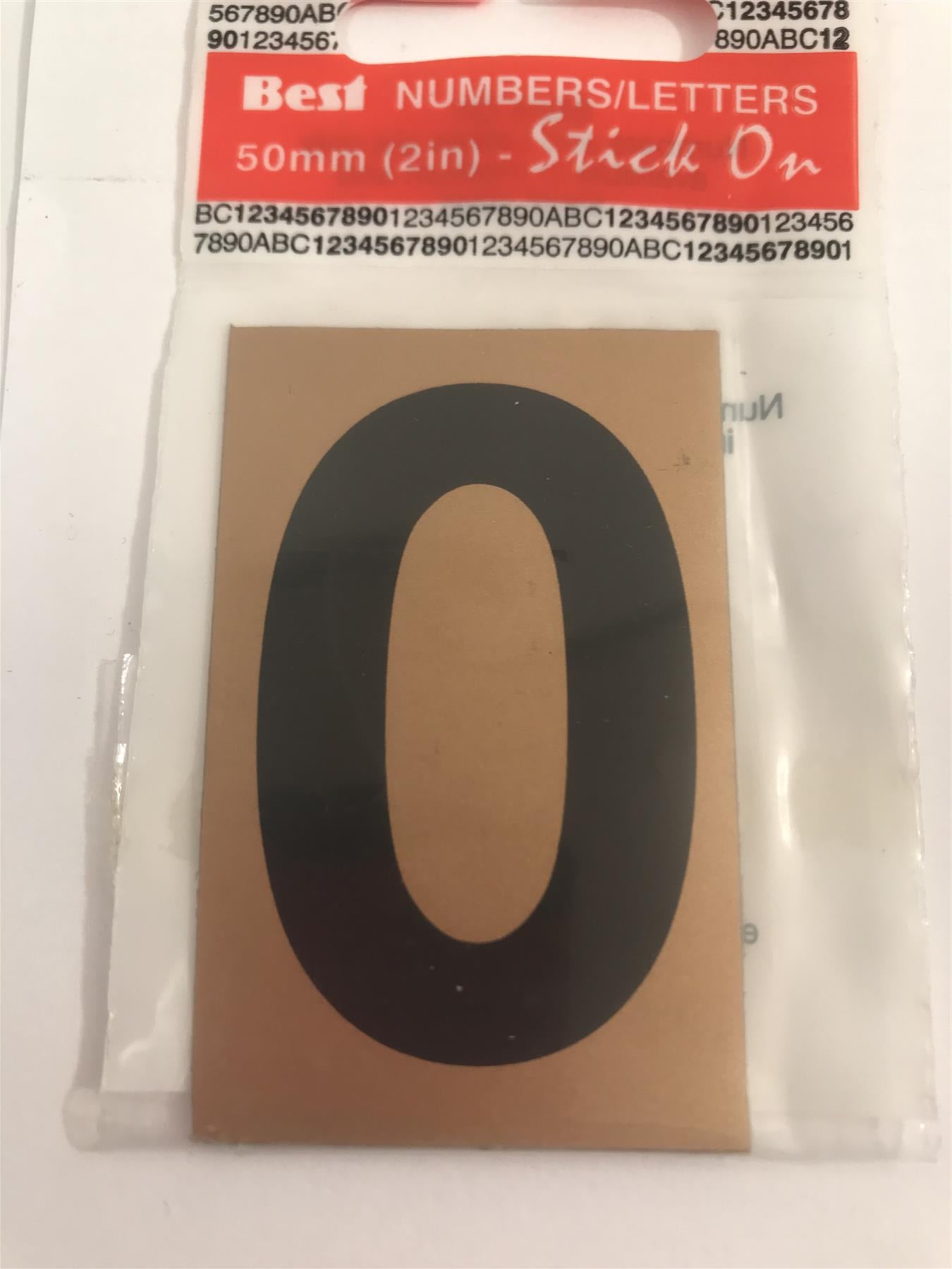 Best Gold/Black Letter O Self Adhesive 1" x 2"
