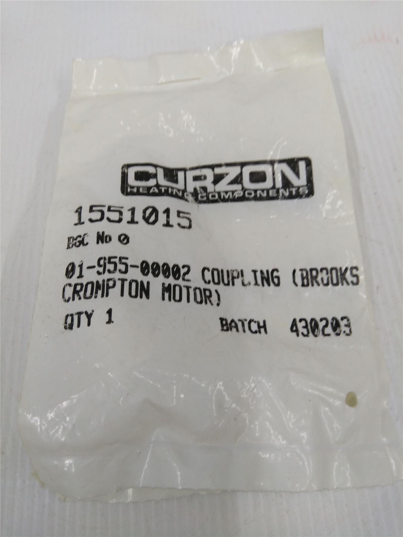 NEW BAXI COUPLING 1551015 01-955-00002