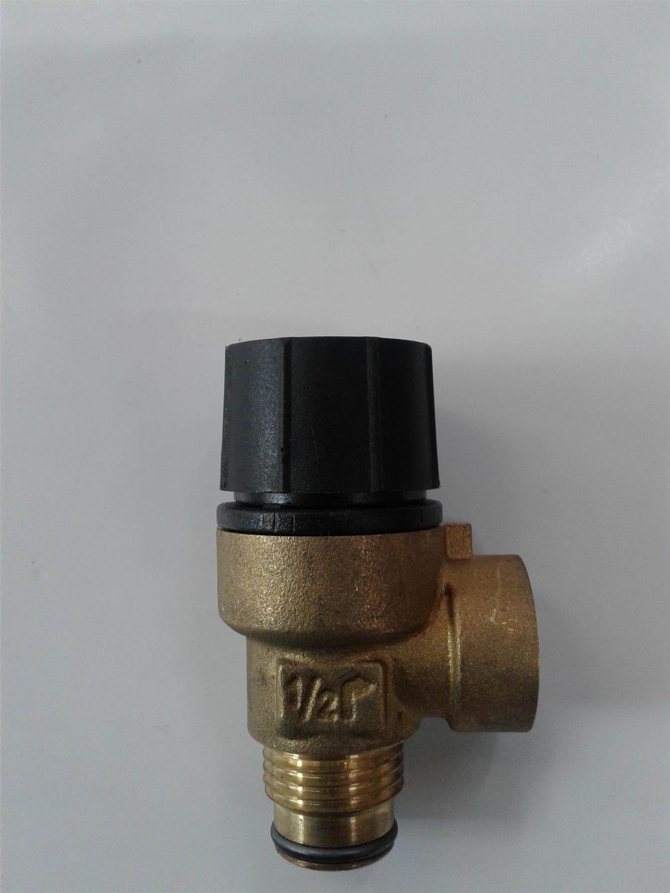 NEW 3 BAR 1/2"MBPS X FBSP PRESSURE RELIEF VALVE WITH GAUGE PORT