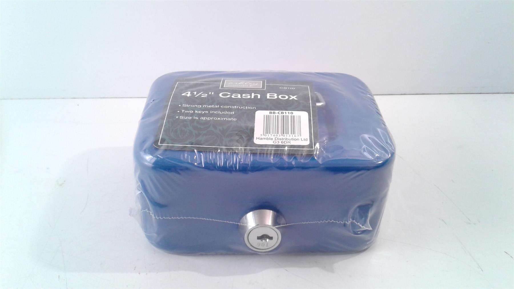 Ashley BB-CB110 4-1/2 Inch Cash Box, Blue