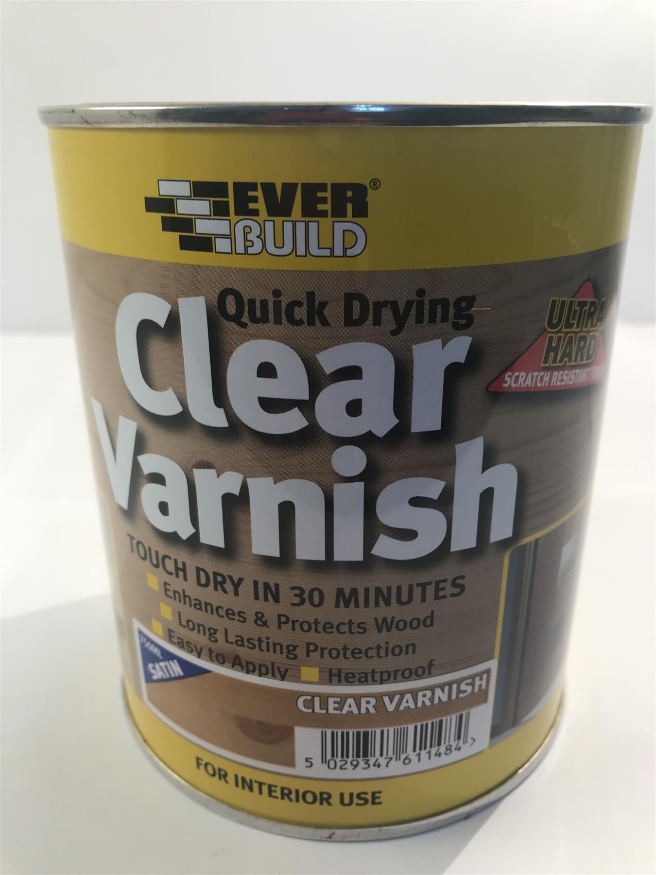 EVERBUILD QUICK DRYING VARNISH WOOD 750ML QUICK DRY SATIN