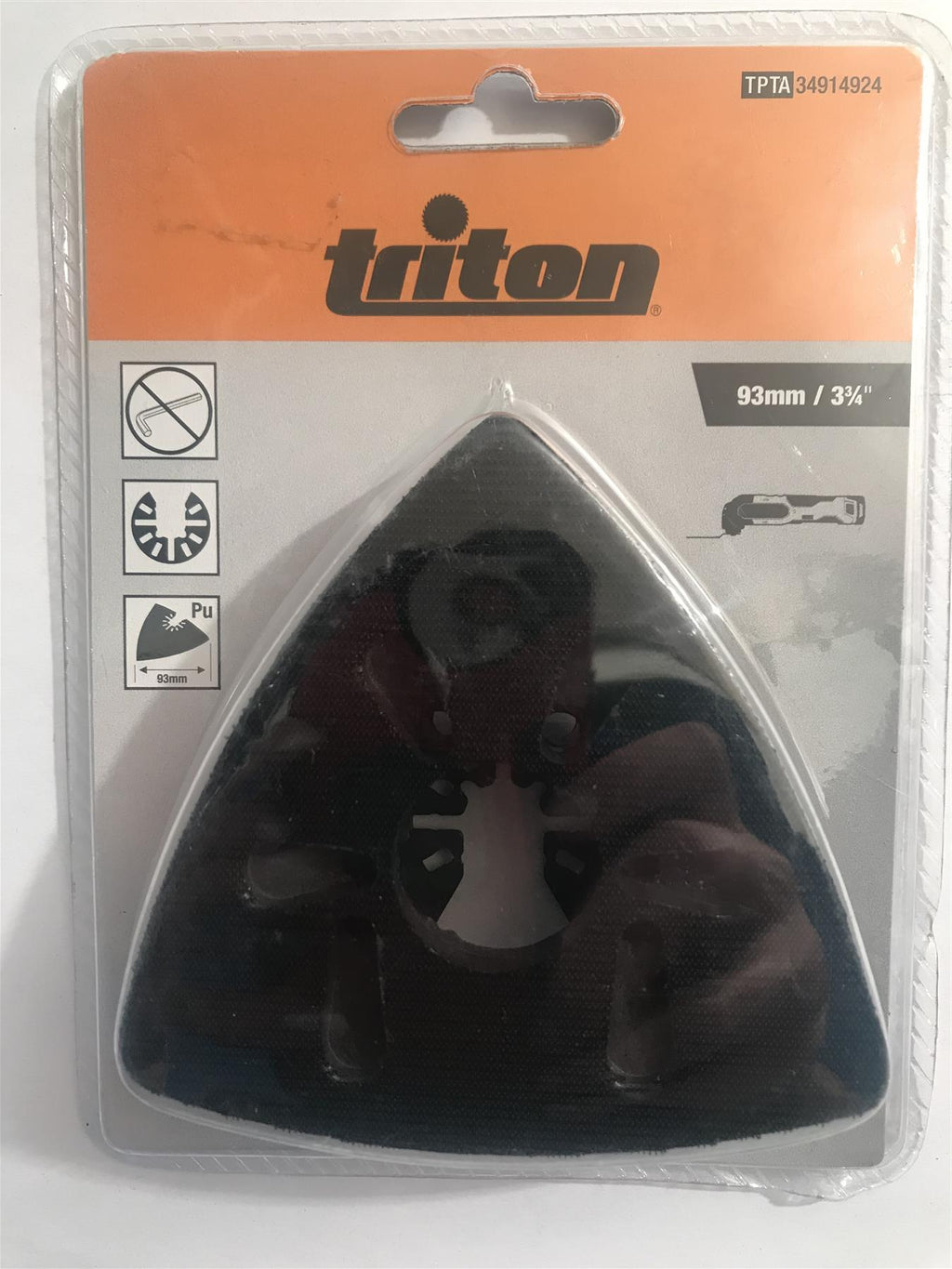 Triton EVA Hoop & Loop Sanding Pad 93mm / 3¾"  914924