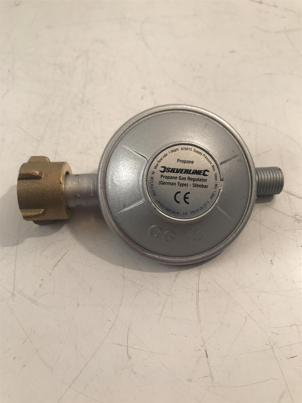 Silverline Propane Gas Regulator (German Type) 50mbar - 878513
