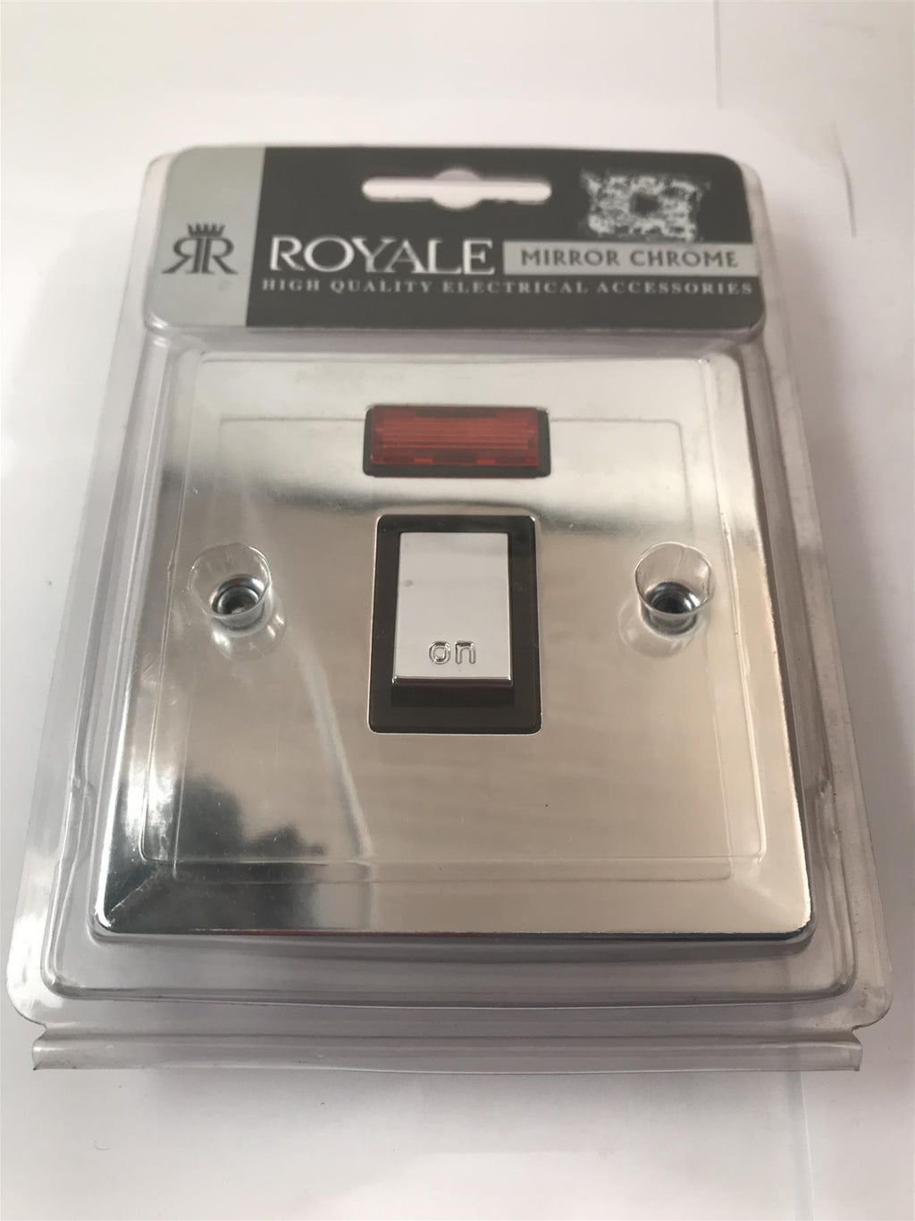 Royale 20A DP Switch & Neon Flat Plate Polished Chrome  YSCP17